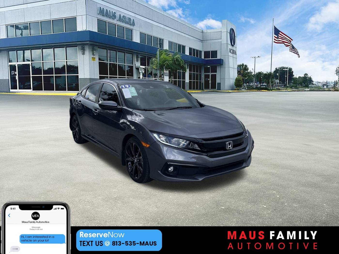 2019 Honda Civic Sport — Sedan — 25,698 mi — Tampa, FL
