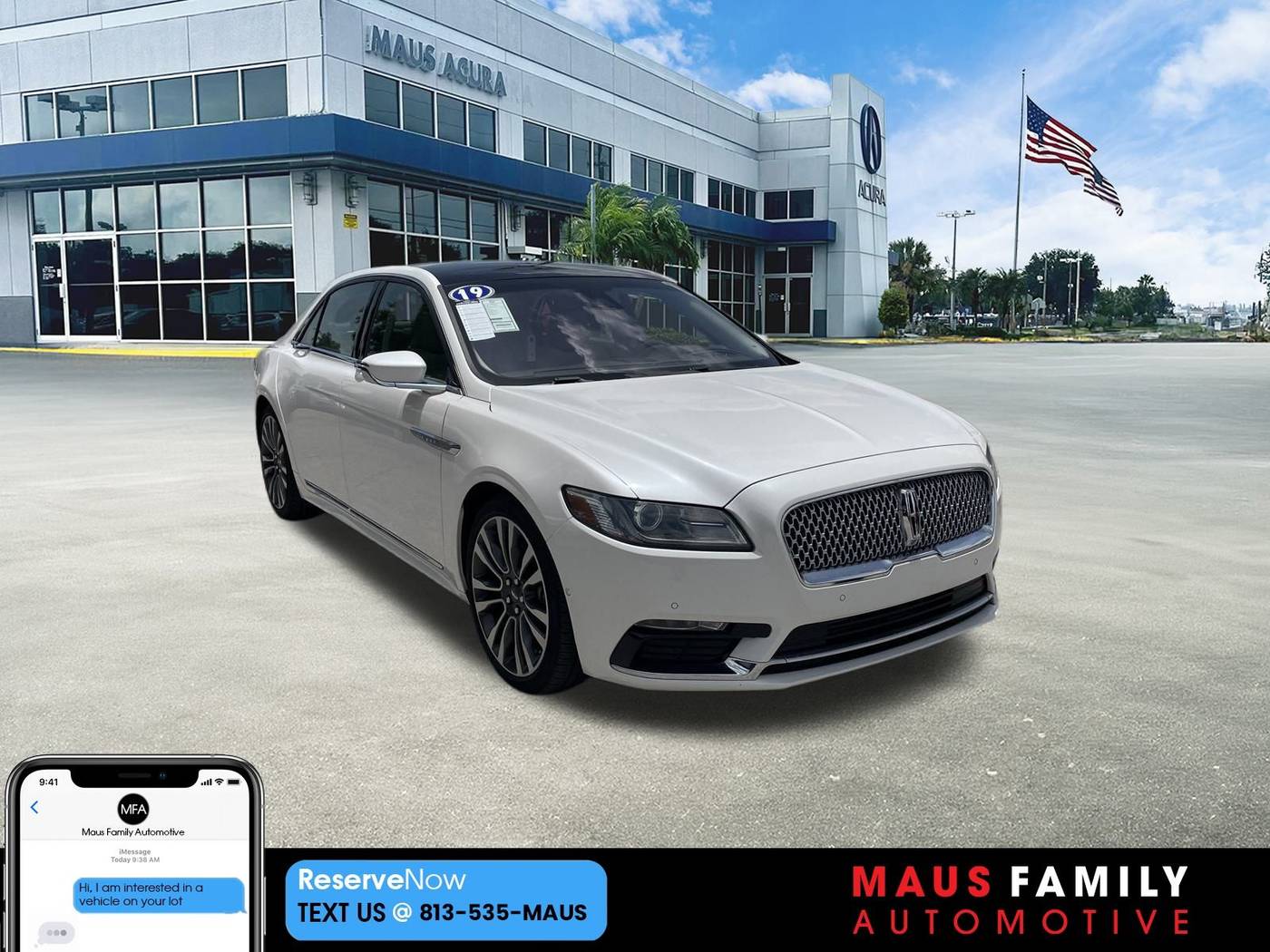 2019 Lincoln Continental Reserve — Sedan — 33,544 mi — Tampa, FL
