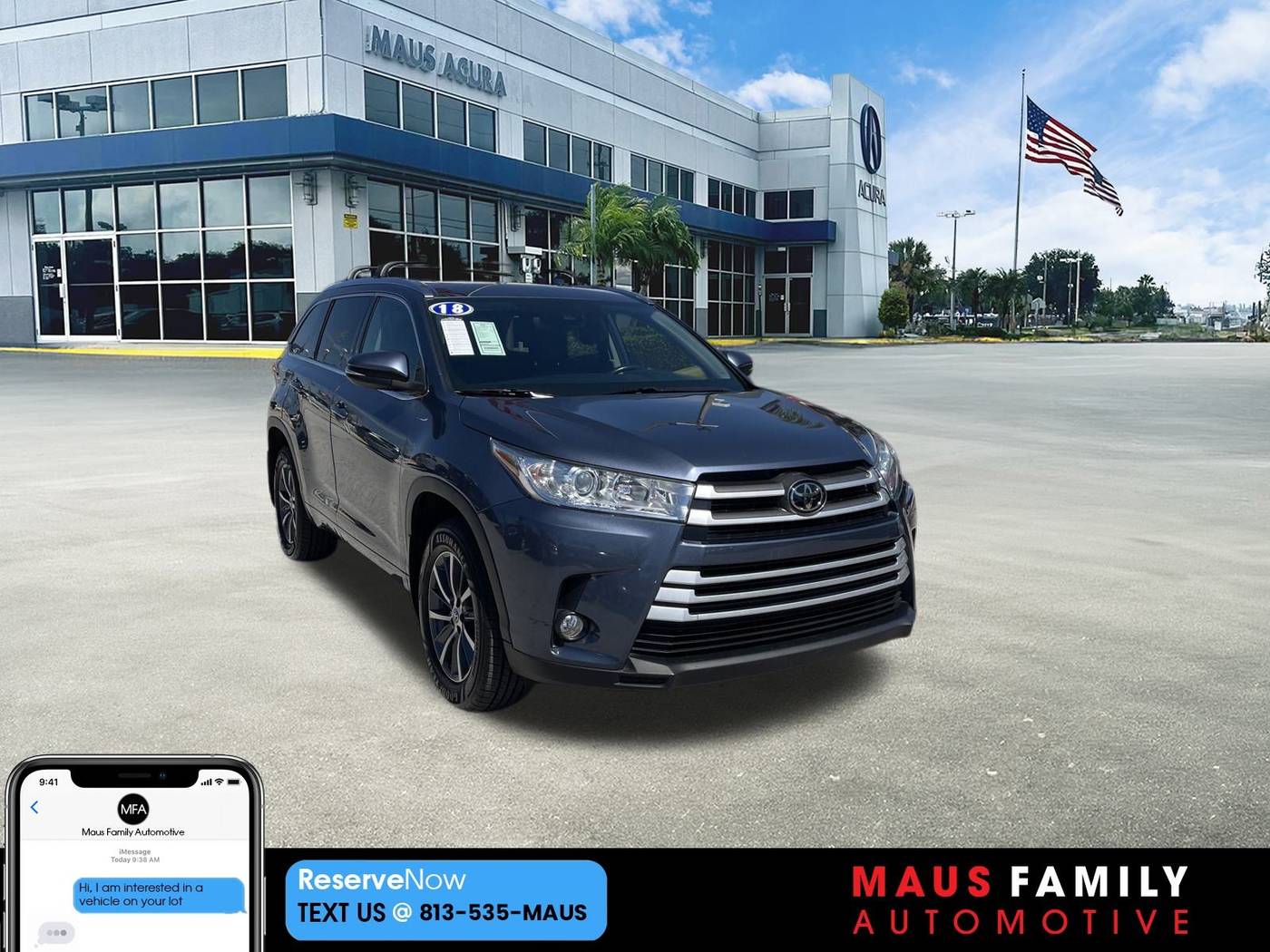 2018 Toyota Highlander XLE — SUV — 94,754 mi — Tampa, FL