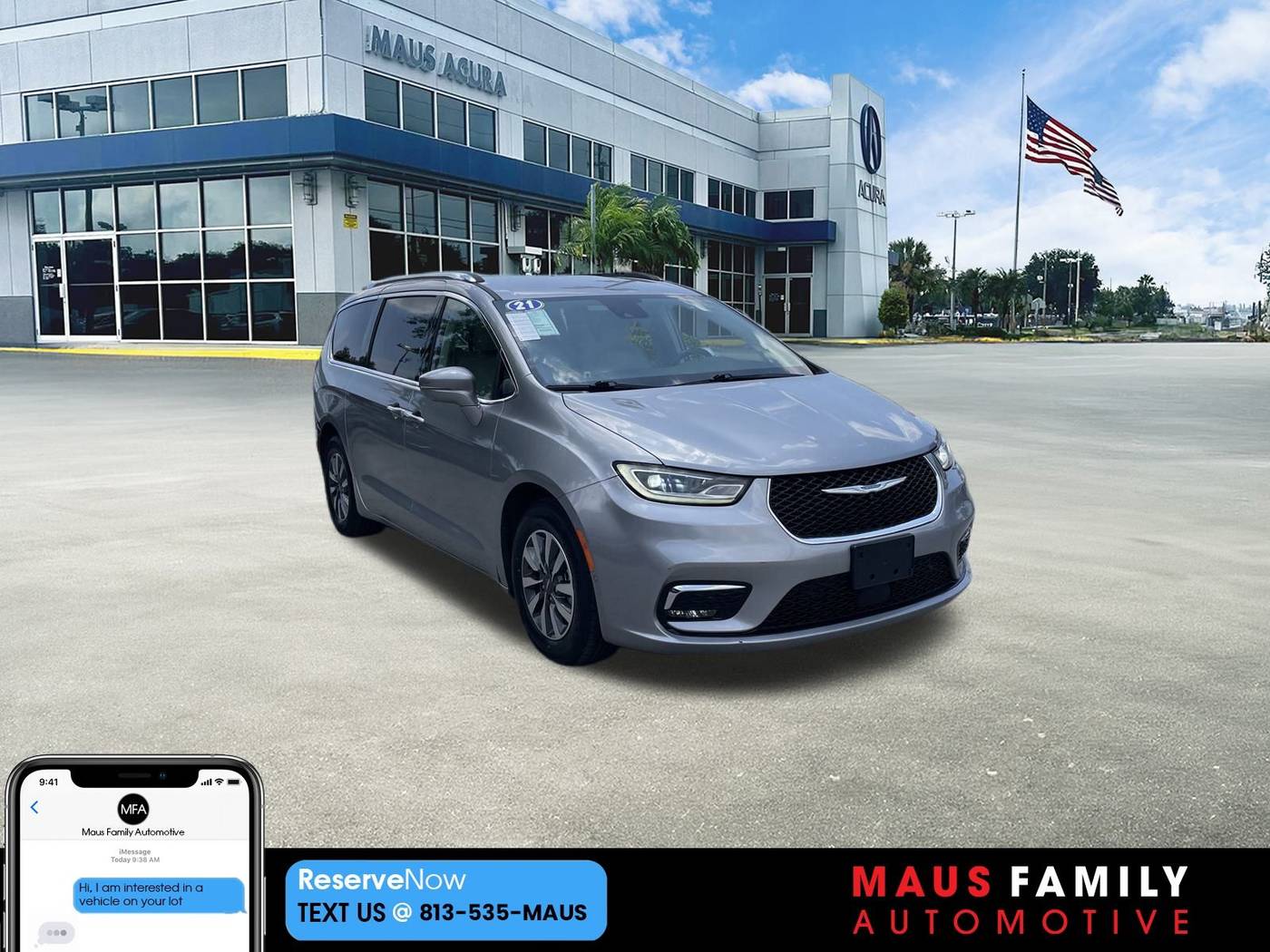 2021 Chrysler Pacifica Hybrid Touring L — Minivan — 61,697 mi — Tampa, FL