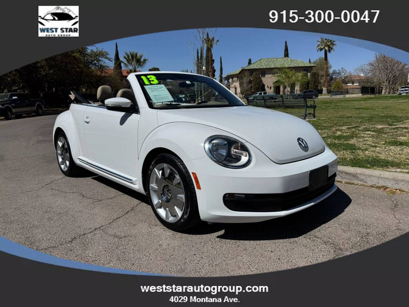 2013 Volkswagen Beetle 2.5 — Convertible — 31,575 mi — El Paso, TX