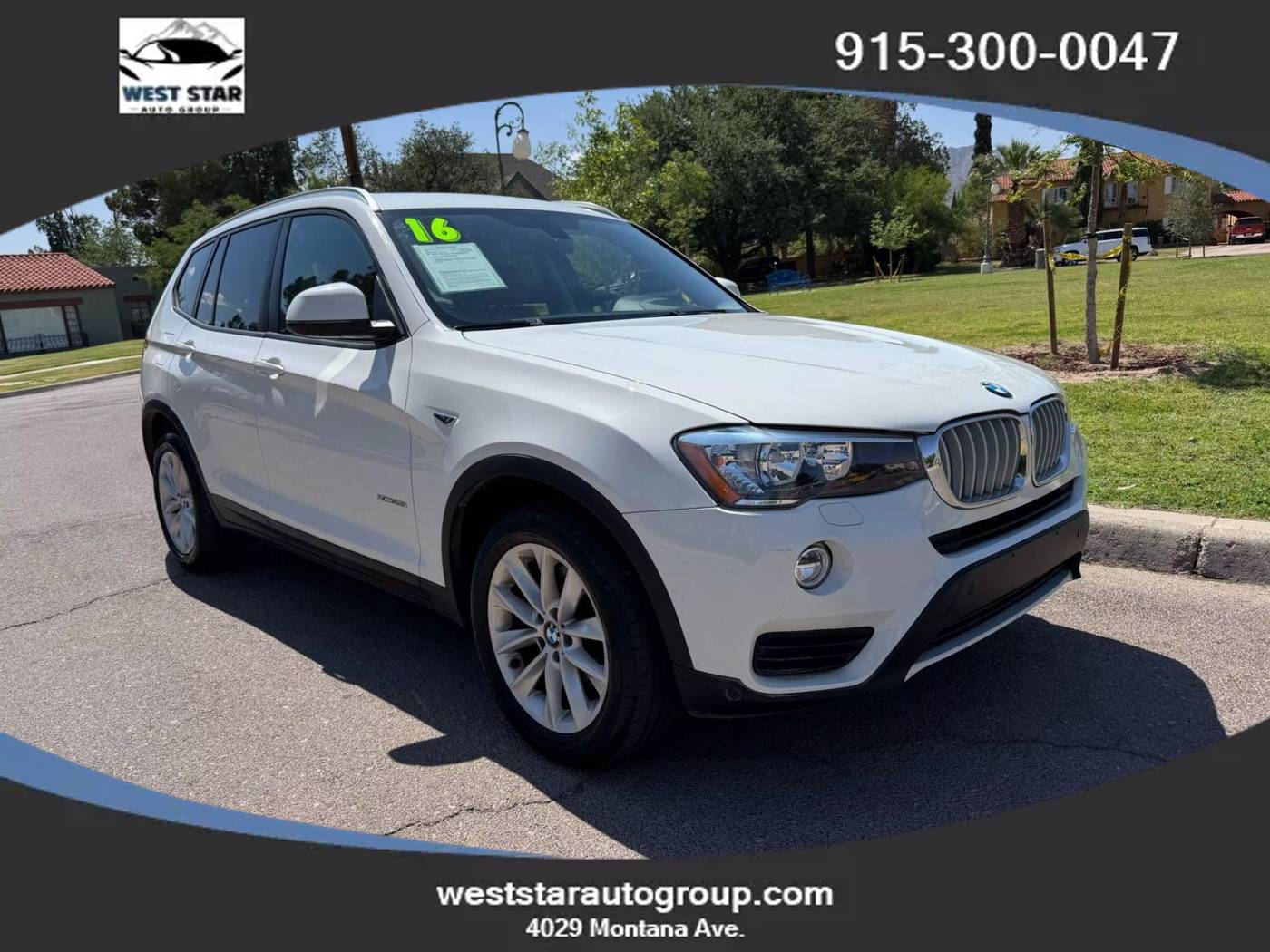 2016 BMW X3 28i — SUV — 62,516 mi — El Paso, TX
