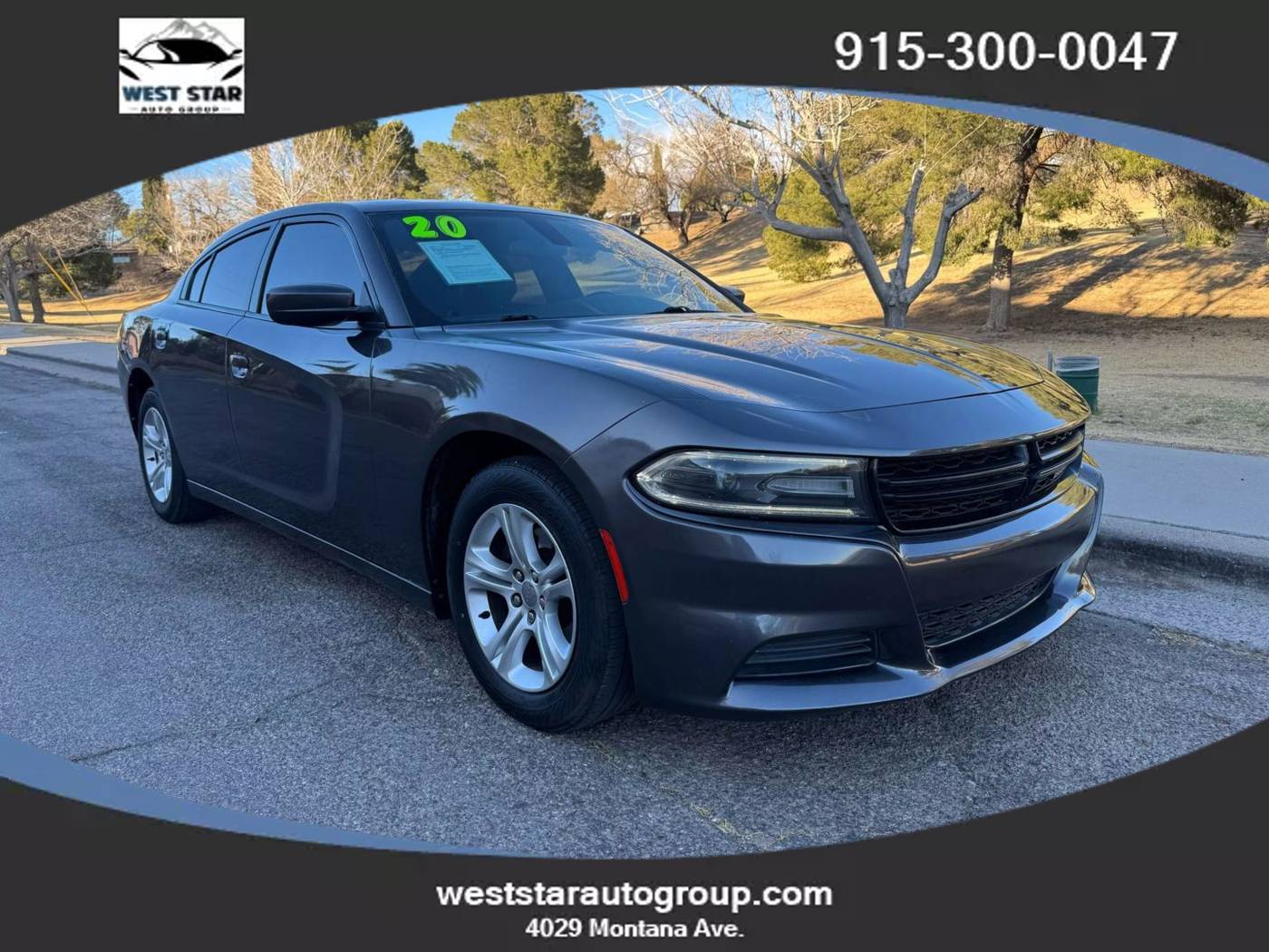 2020 Dodge Charger SXT — Sedan — 100,776 mi — El Paso, TX
