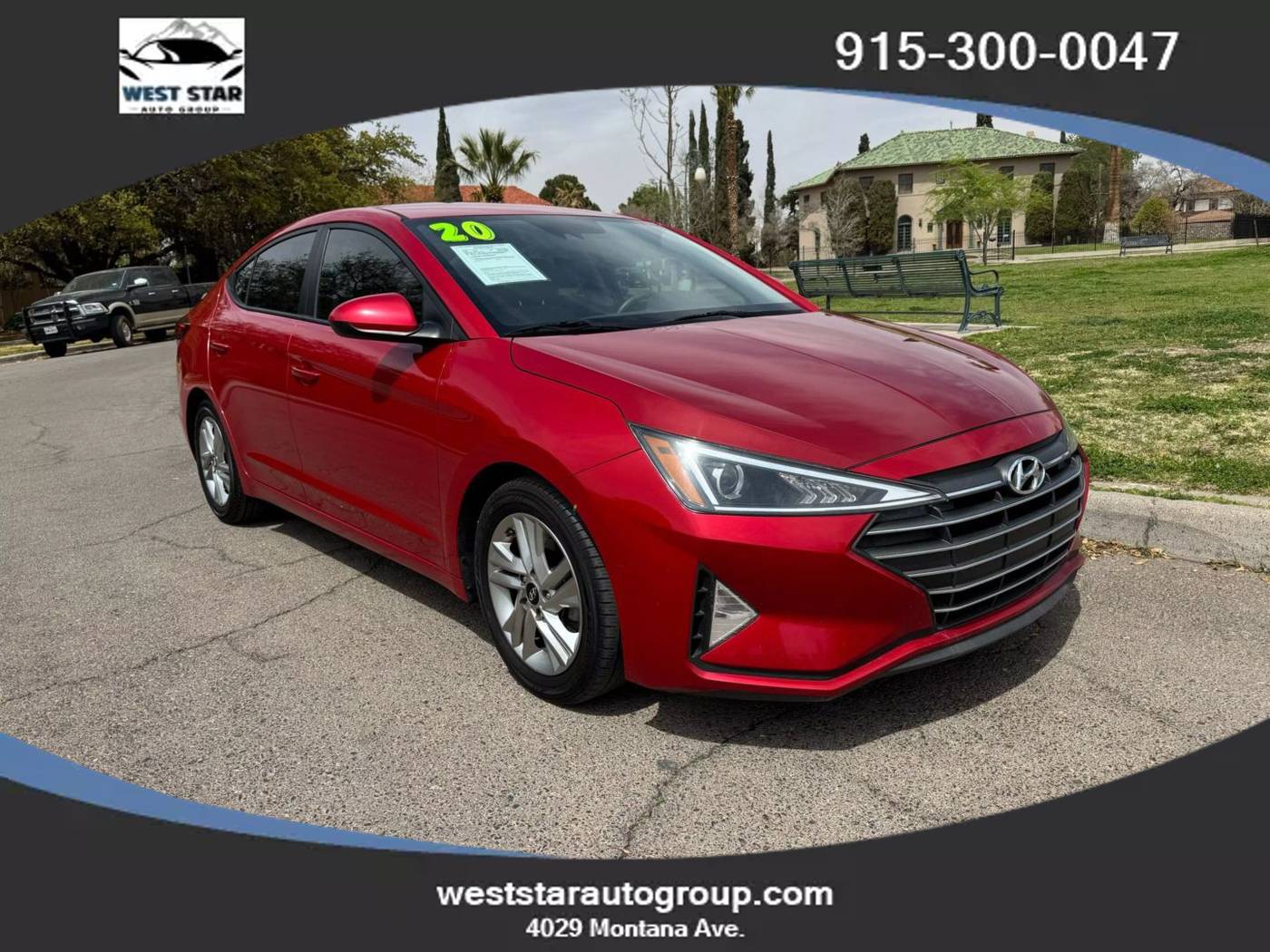 2020 Hyundai Elantra SEL — Sedan — 91,565 mi — El Paso, TX
