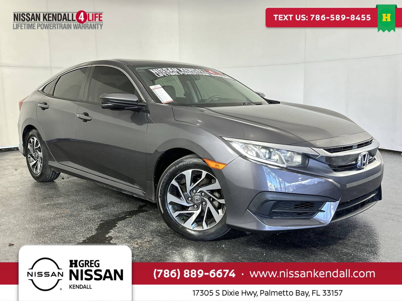 2017 Honda Civic EX — Sedan — 93,910 mi — Palmetto Bay, FL