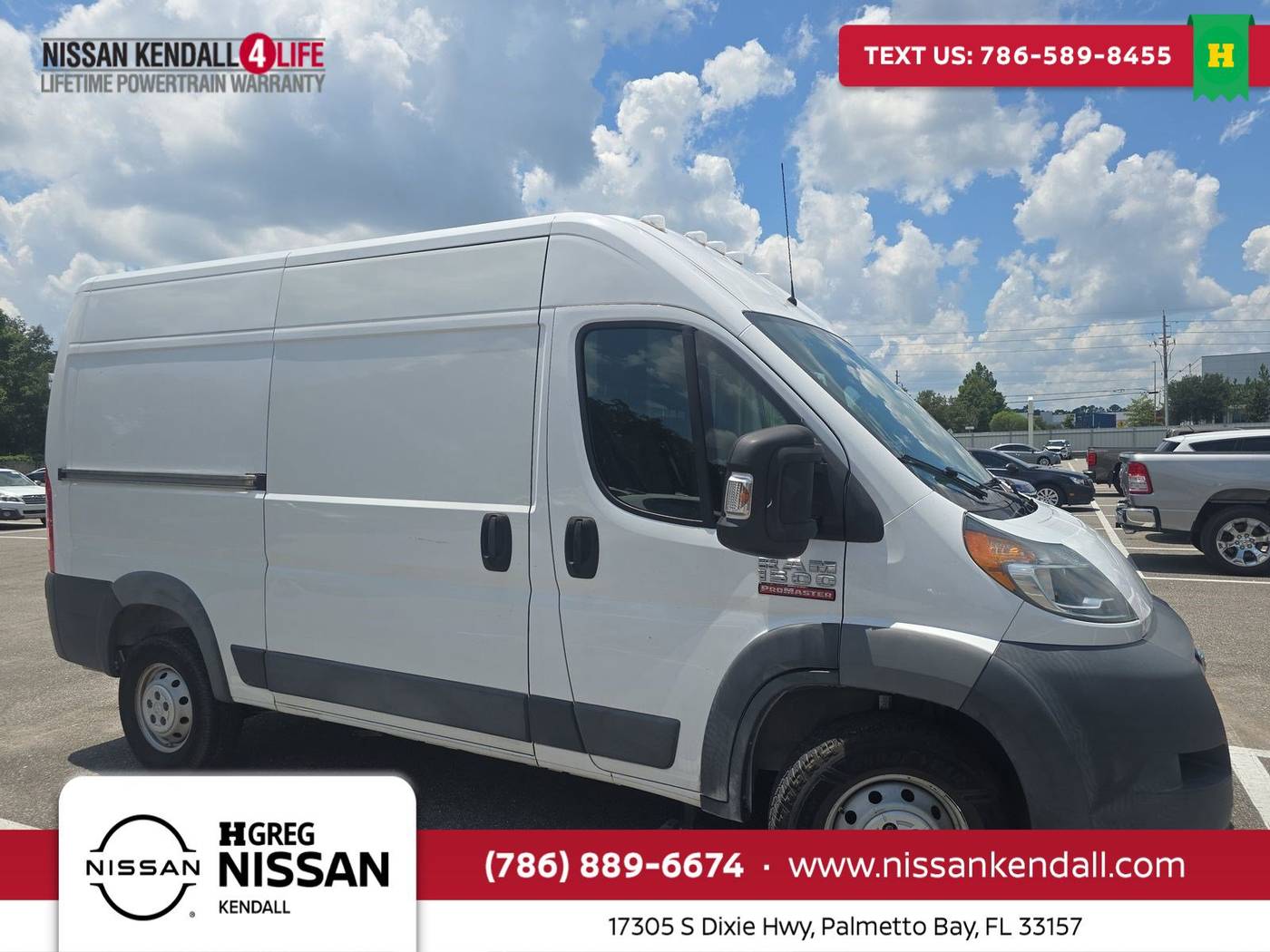 2017 Ram ProMaster Cargo Van 1500 — Cargo Van — 77,555 mi — Palmetto Bay, FL