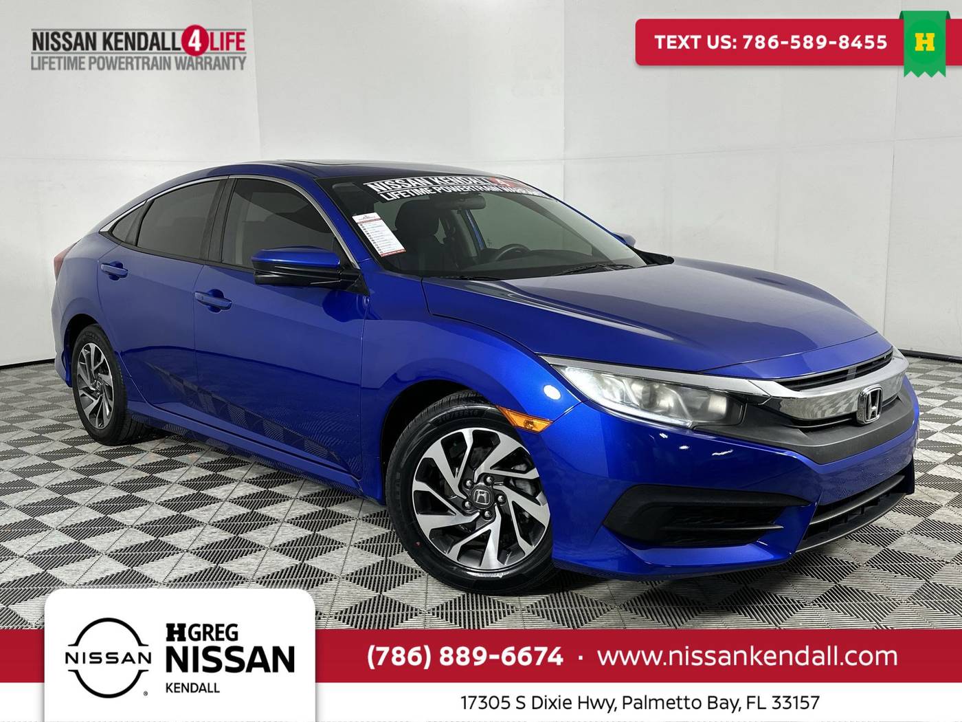 2018 Honda Civic EX — Sedan — 121,018 mi — Palmetto Bay, FL