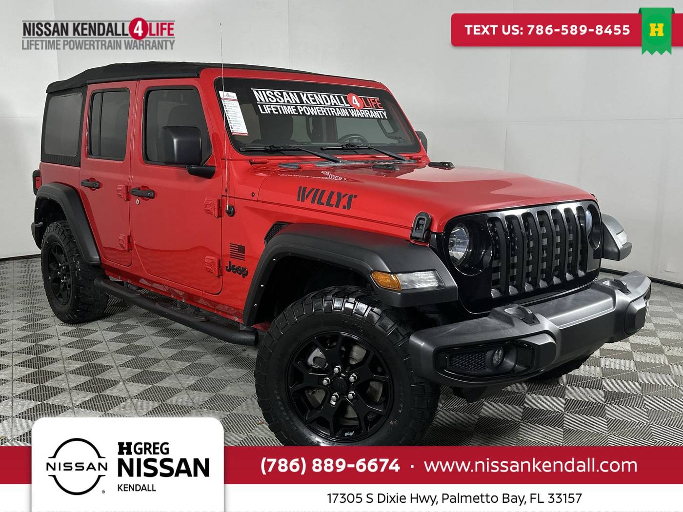 2022 Jeep Wrangler Willys Sport — SUV — 50,007 mi — Palmetto Bay, FL