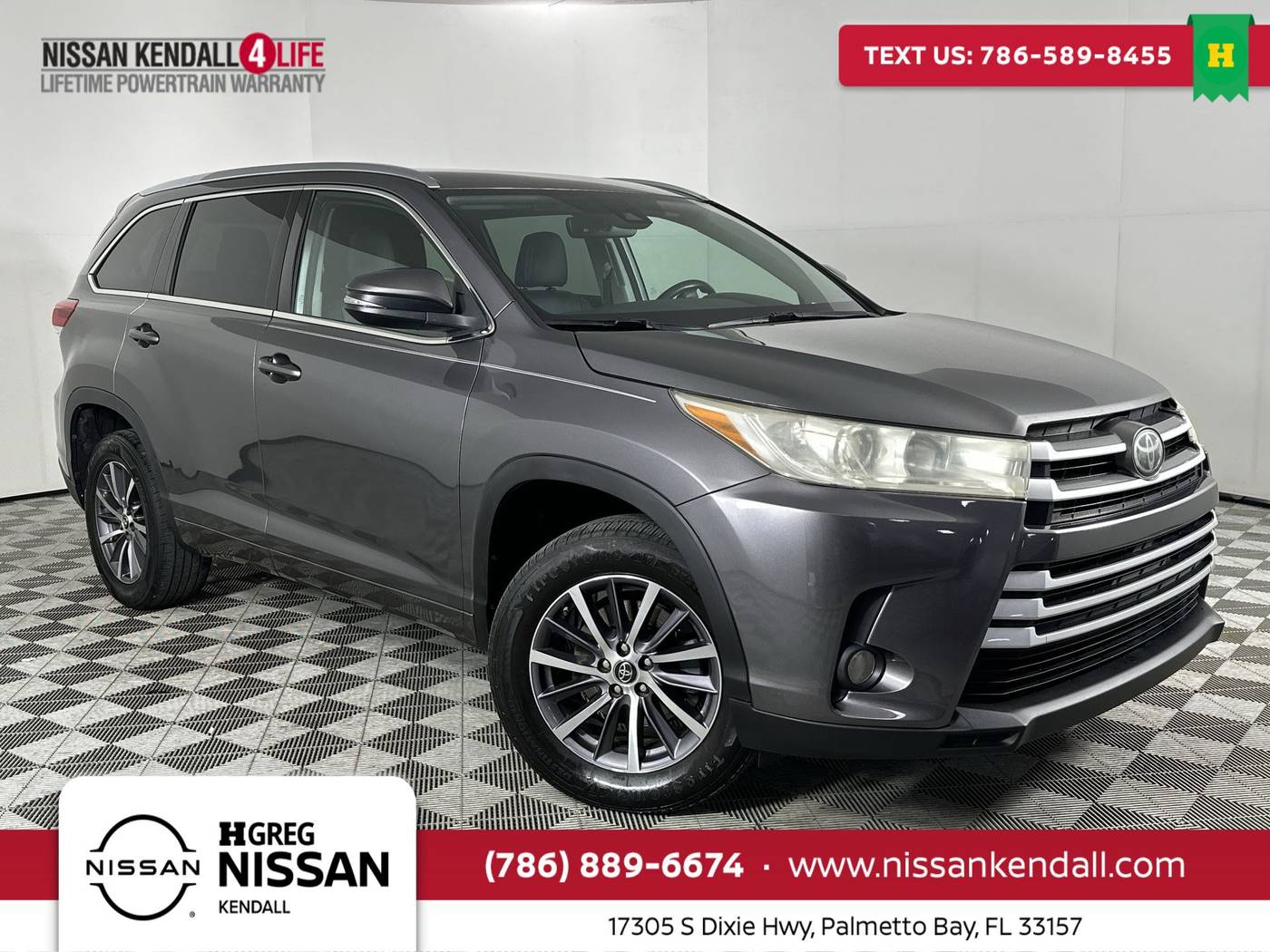 2018 Toyota Highlander XLE — SUV — 100,220 mi — Palmetto Bay, FL