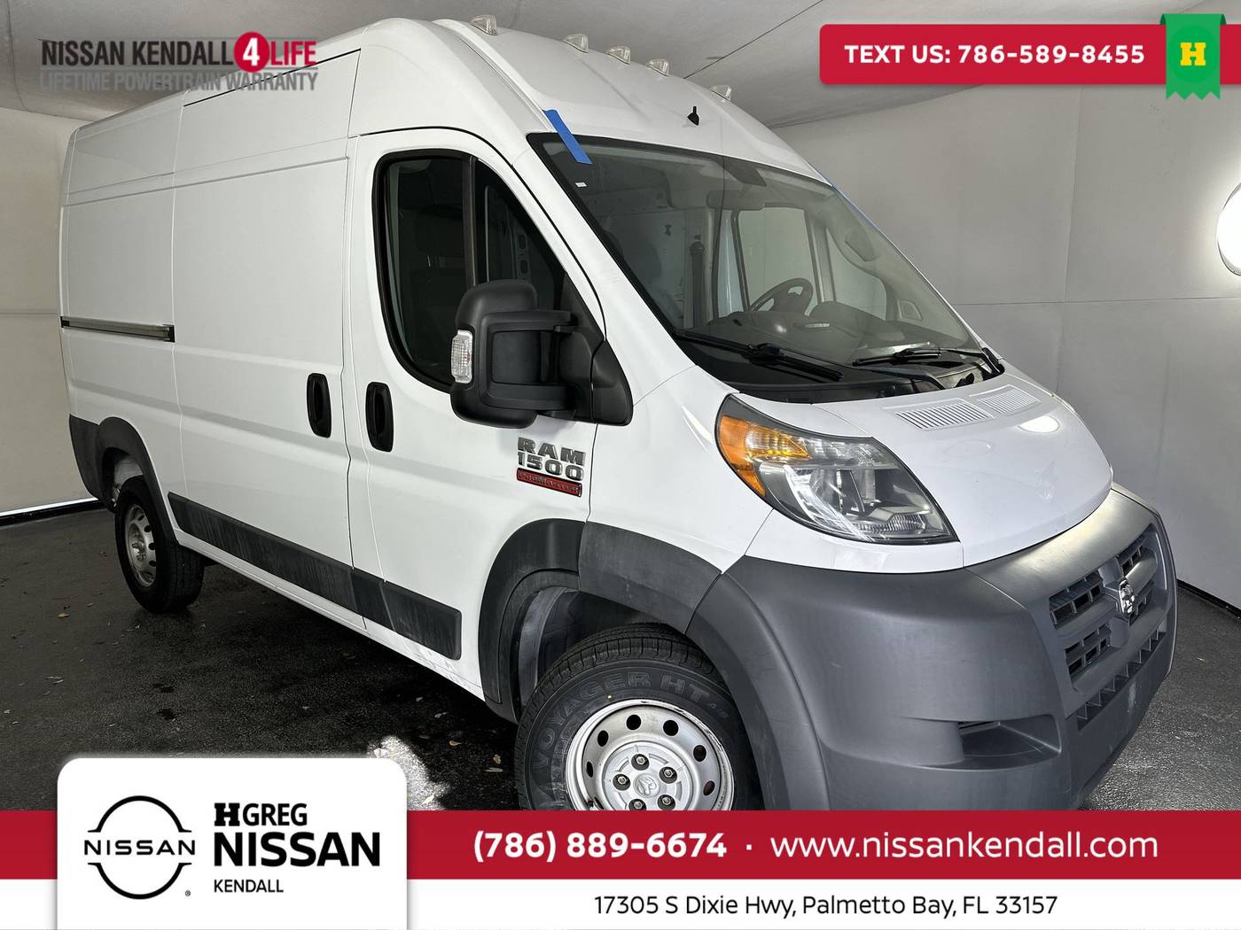 2018 Ram ProMaster Cargo Van 1500 — Cargo Van — 68,149 mi — Palmetto Bay, FL