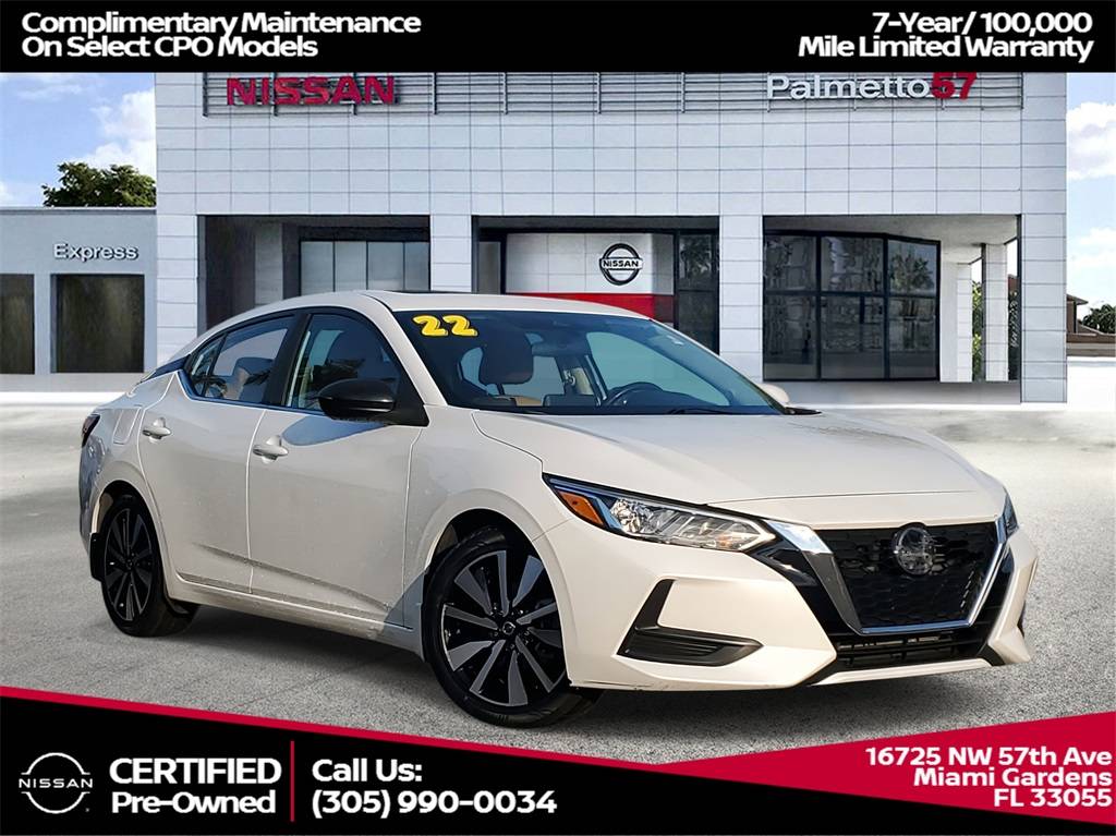 2022 Nissan Sentra SV — Sedan — 45,982 mi — Miami Gardens, FL