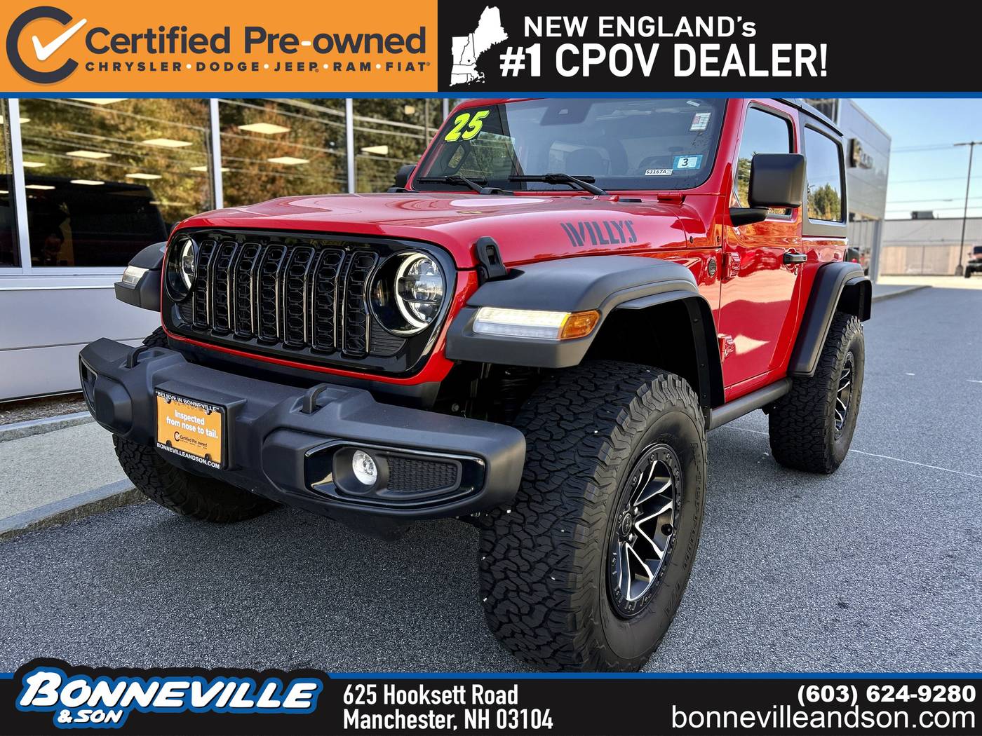 2025 Jeep Wrangler Willys — SUV — 15,578 mi — Manchester, NH
