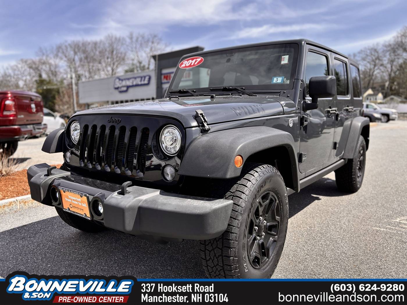 2017 Jeep Wrangler Willys Wheeler — SUV — 66,240 mi — Manchester, NH