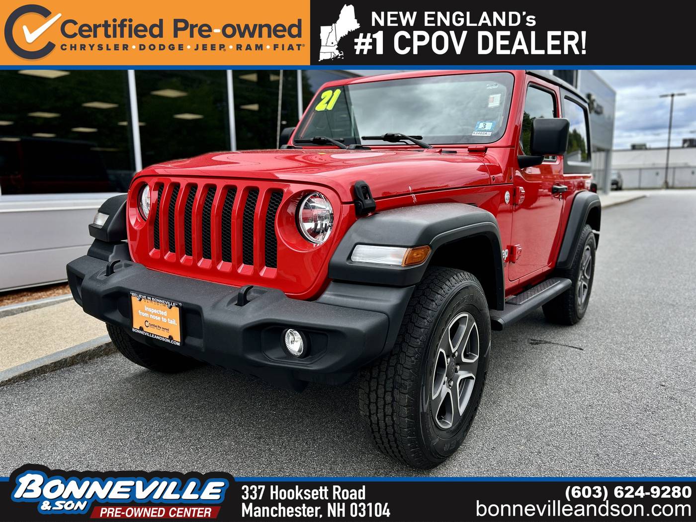 2021 Jeep Wrangler Sport S — SUV — 31,160 mi — Manchester, NH