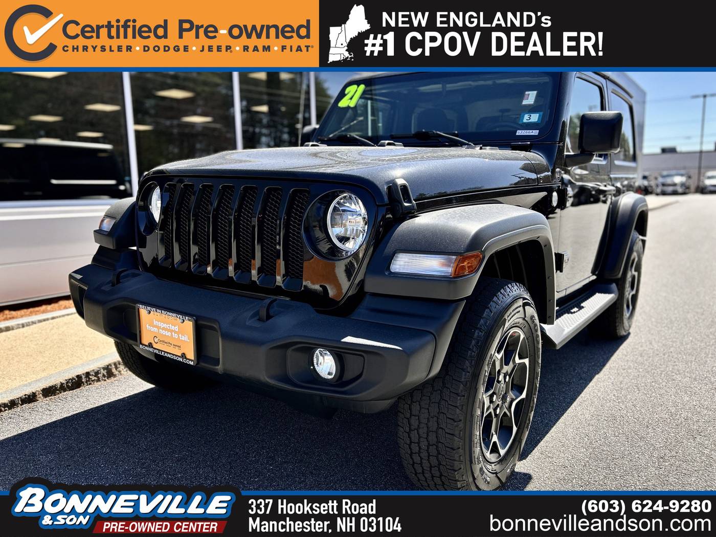 2021 Jeep Wrangler Sport S — SUV — 60,740 mi — Manchester, NH