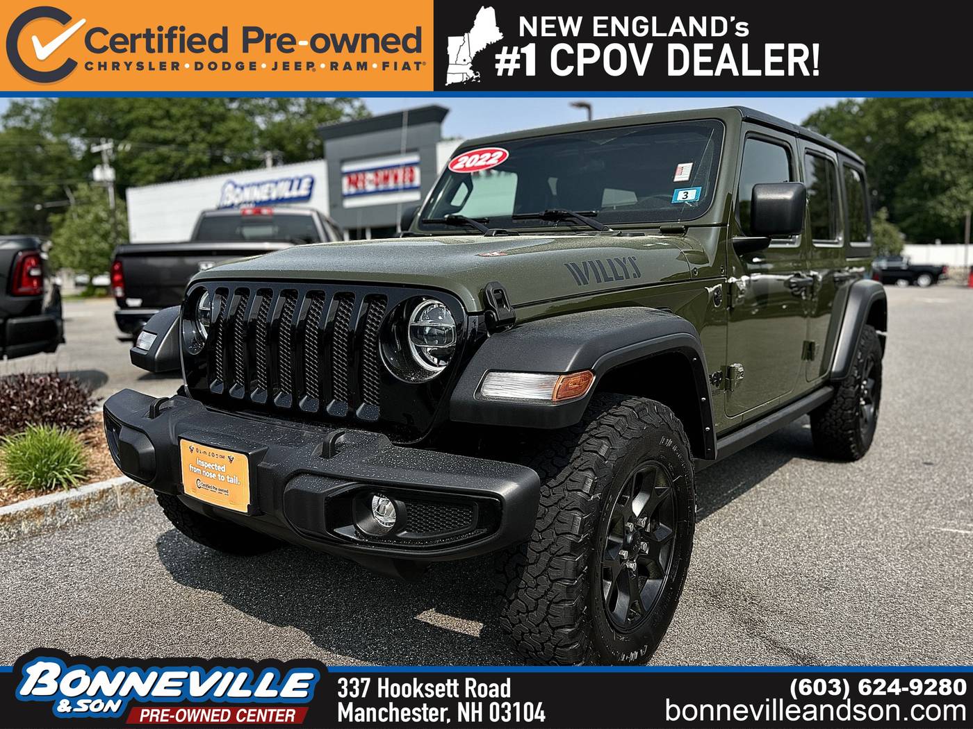 2022 Jeep Wrangler Willys — SUV — 42,695 mi — Manchester, NH