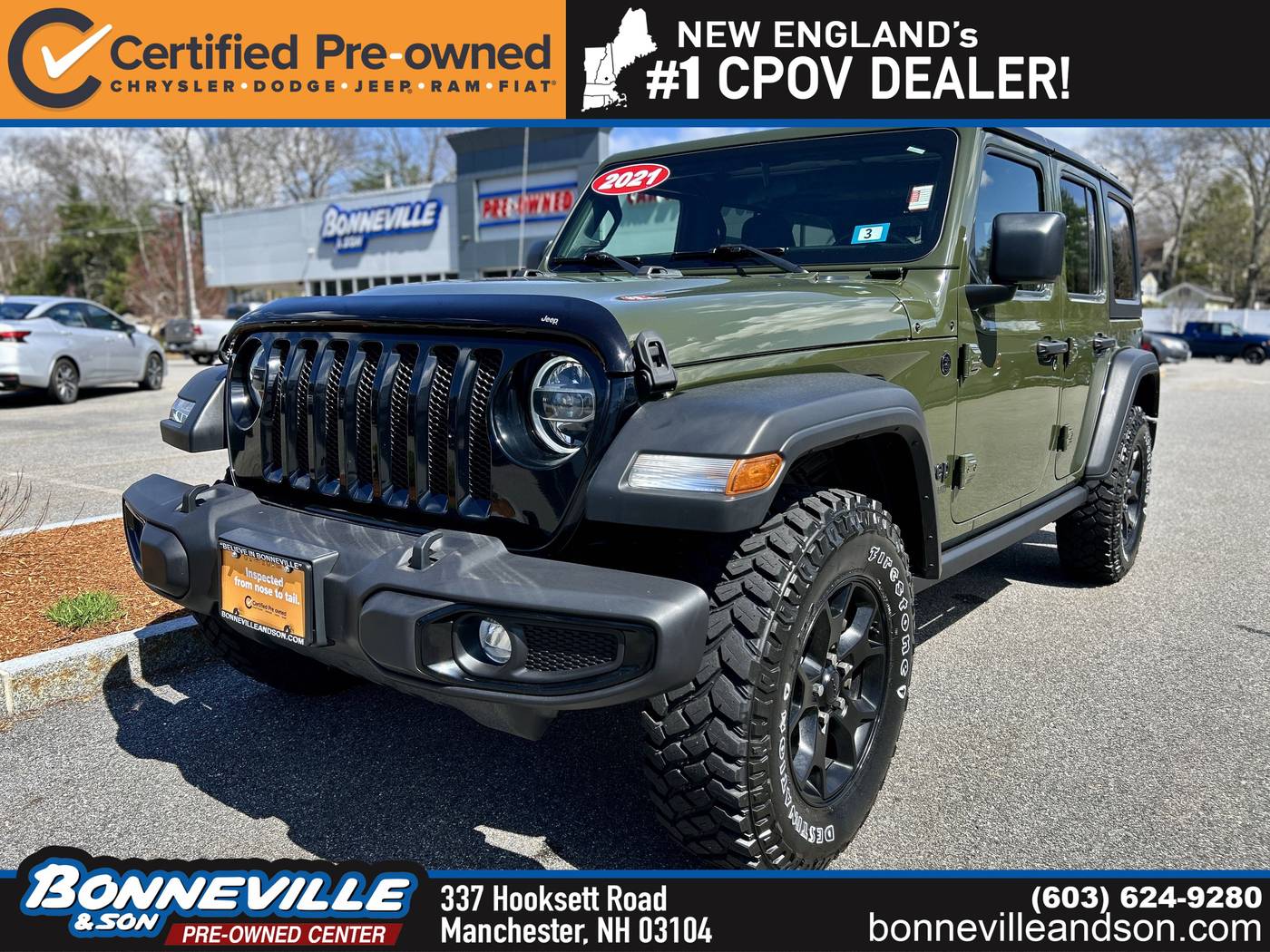 2021 Jeep Wrangler Willys — SUV — 57,698 mi — Manchester, NH