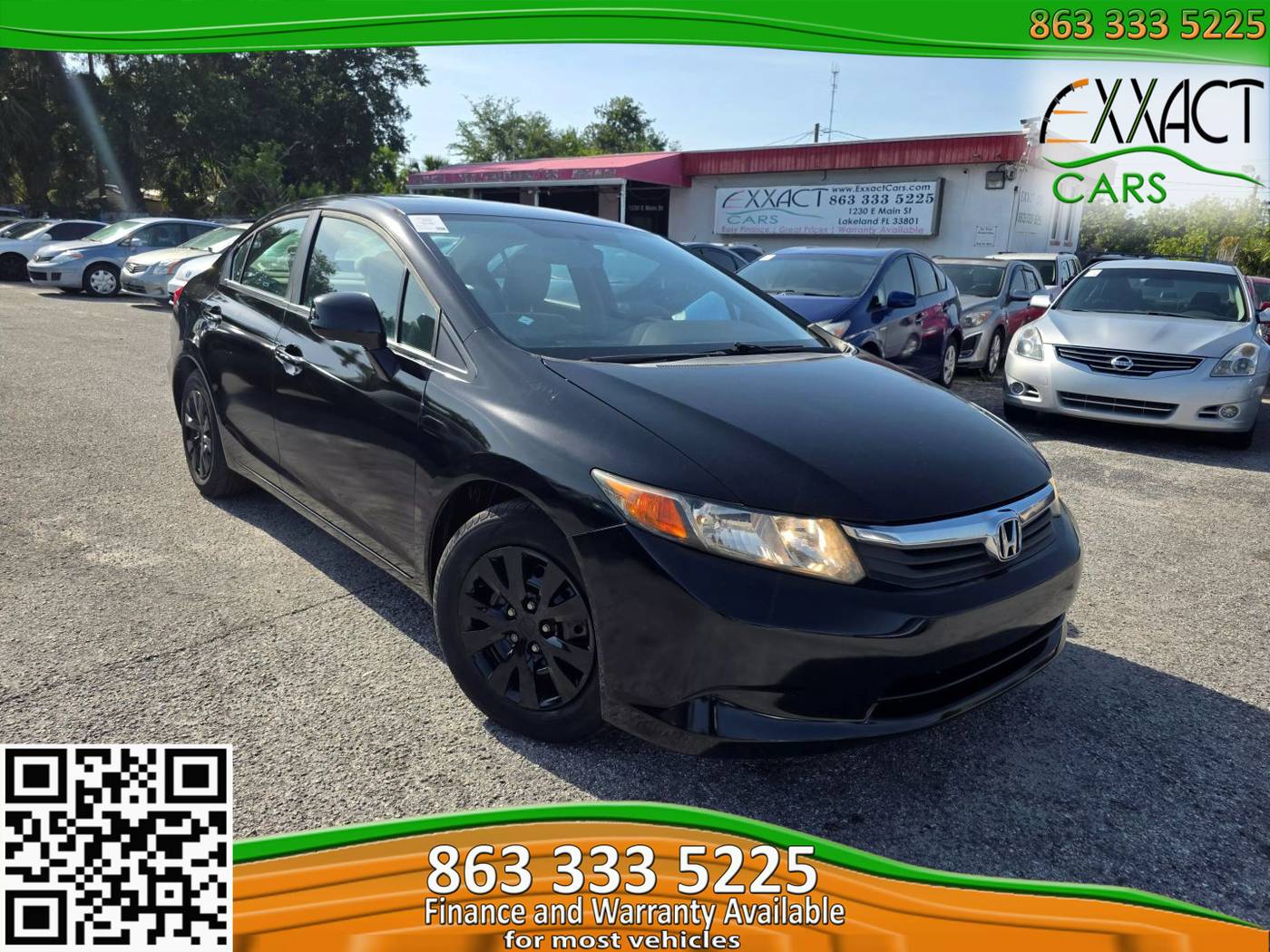 2012 Honda Civic LX — Sedan — 190,360 mi — Lakeland, FL