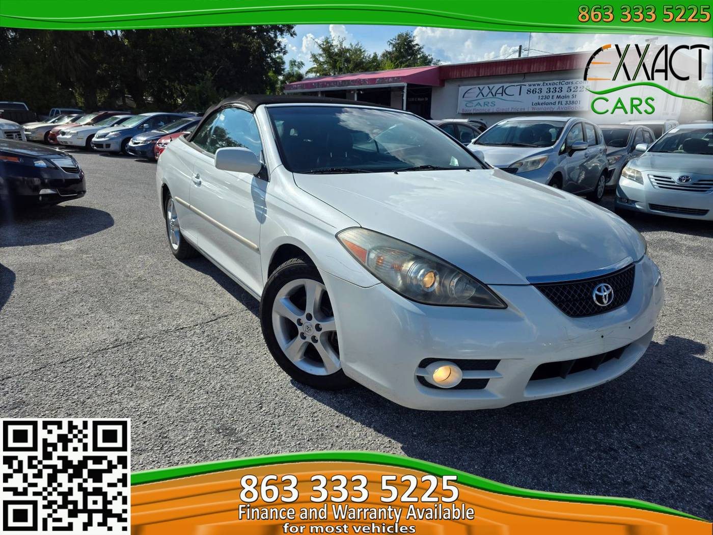 2007 Toyota Camry Solara SLE V6 — Convertible — 136,420 mi — Lakeland, FL