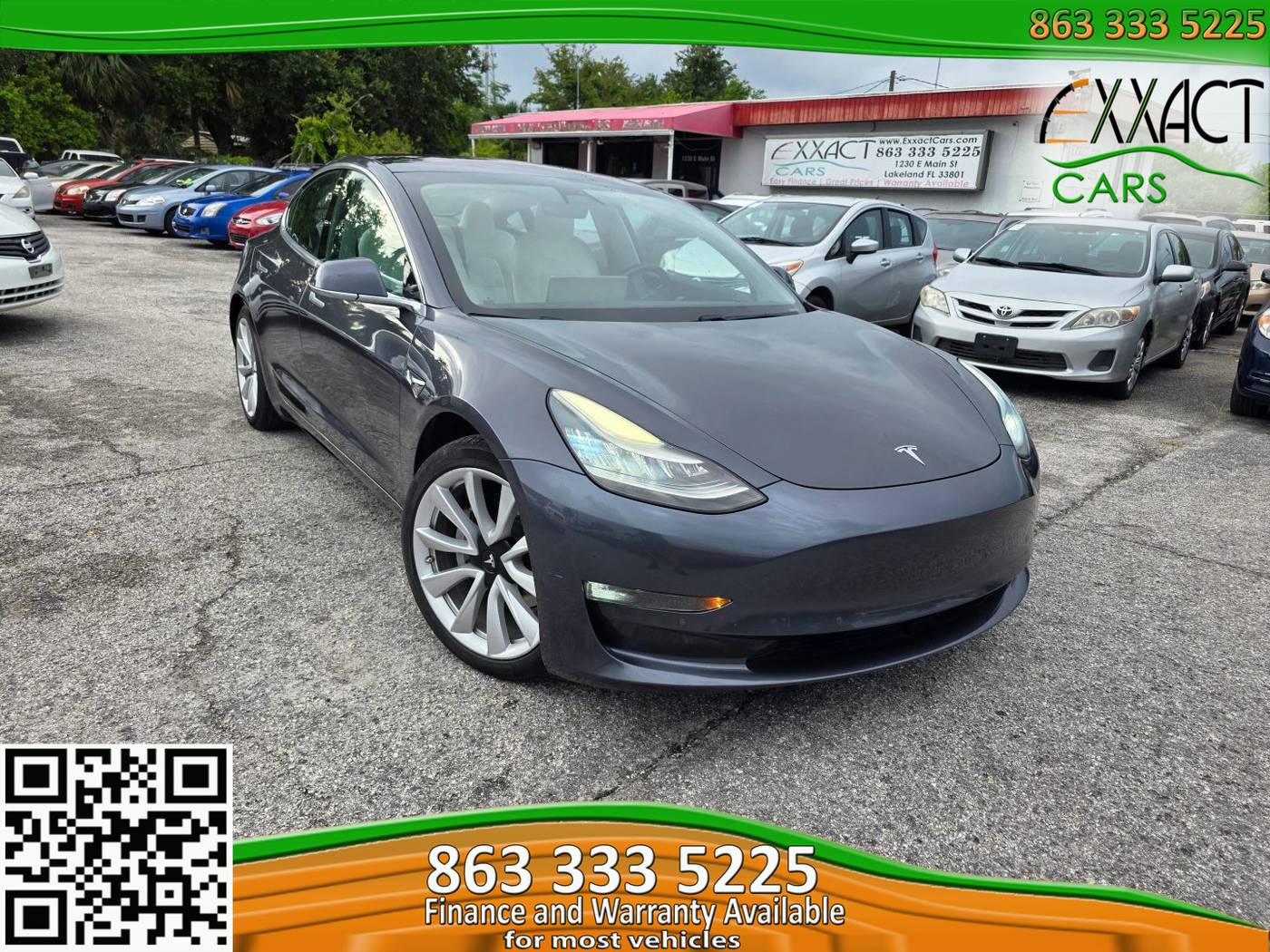2018 Tesla Model 3 Long Range — Sedan — 128,200 mi — Lakeland, FL