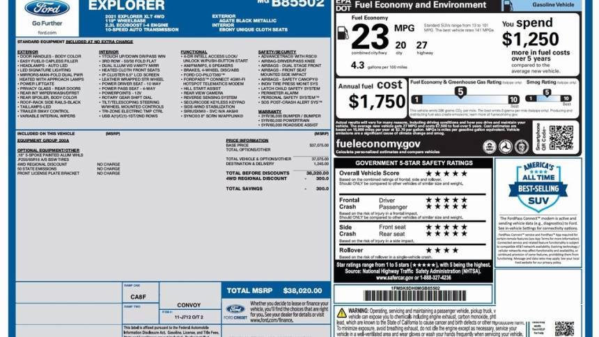 2021 Ford Explorer XLT — SUV — 57,508 mi — Boston, MA