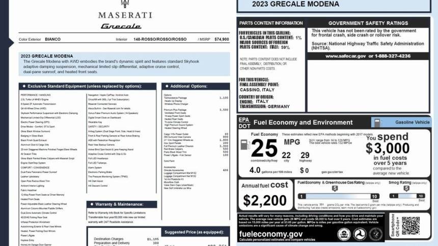 2023 Maserati Grecale Modena — SUV — 6,111 mi — Boston, MA