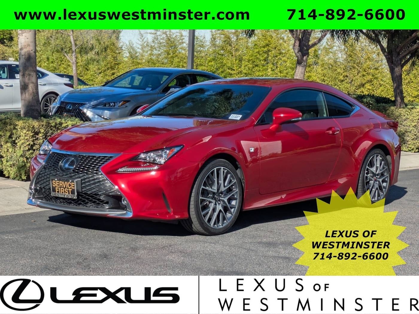 2018 Lexus RC RC 350 F Sport — Coupe — 40,950 mi — Westminster, CA