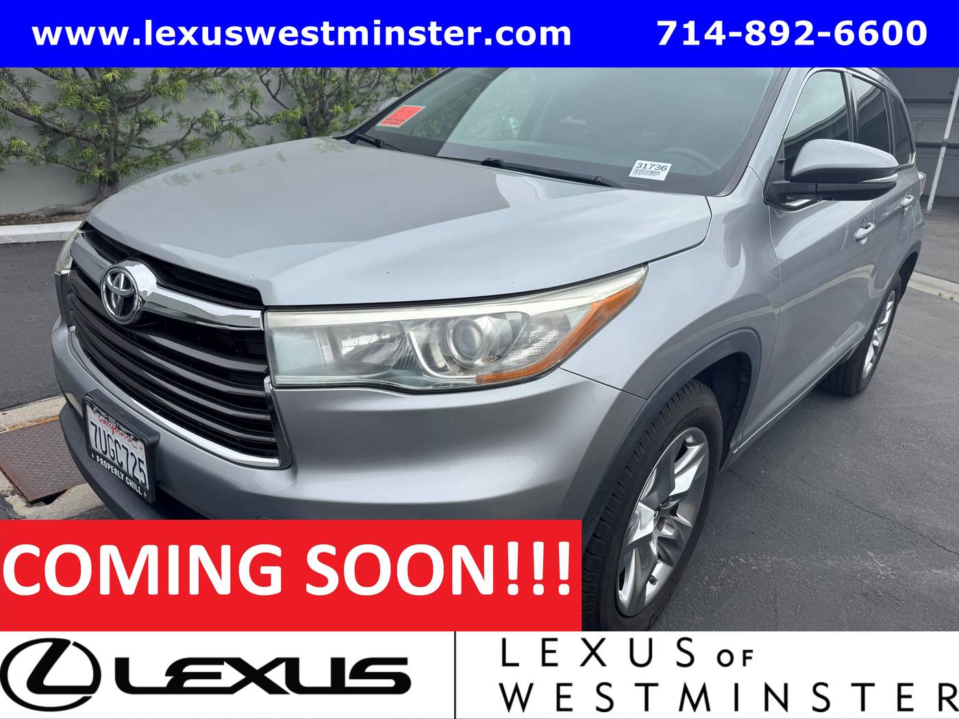 2016 Toyota Highlander Limited — SUV — 95,090 mi — Westminster, CA