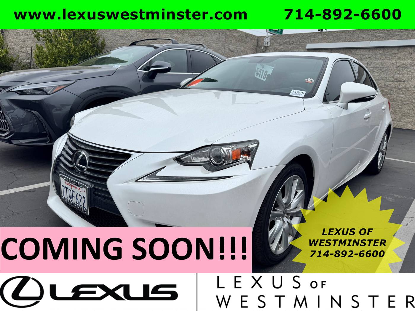 2016 Lexus IS IS 200t — Sedan — 65,384 mi — Westminster, CA