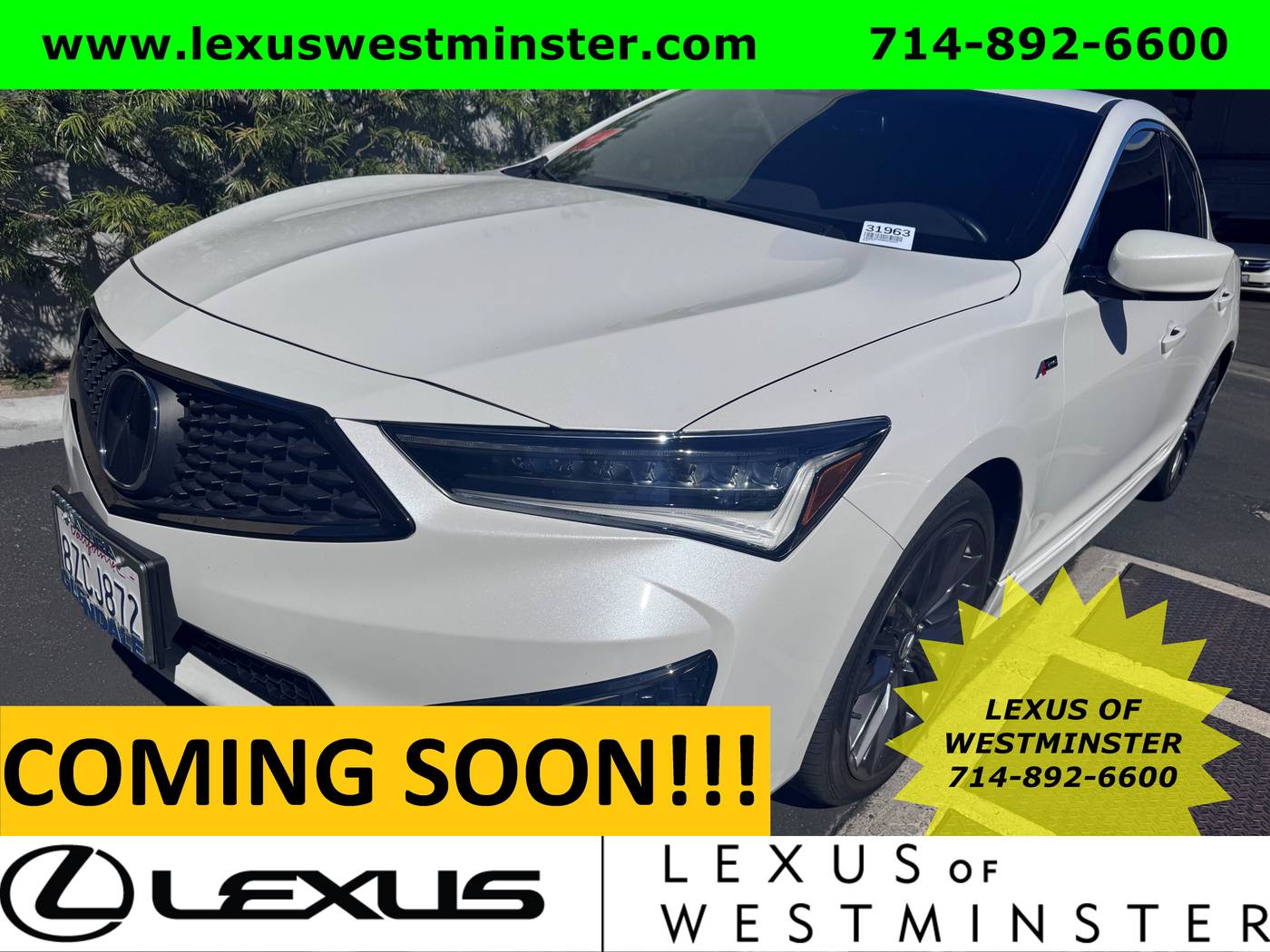 2022 Acura ILX w/Technology/A-SPEC Package — Sedan — 55,095 mi — Westminster, CA