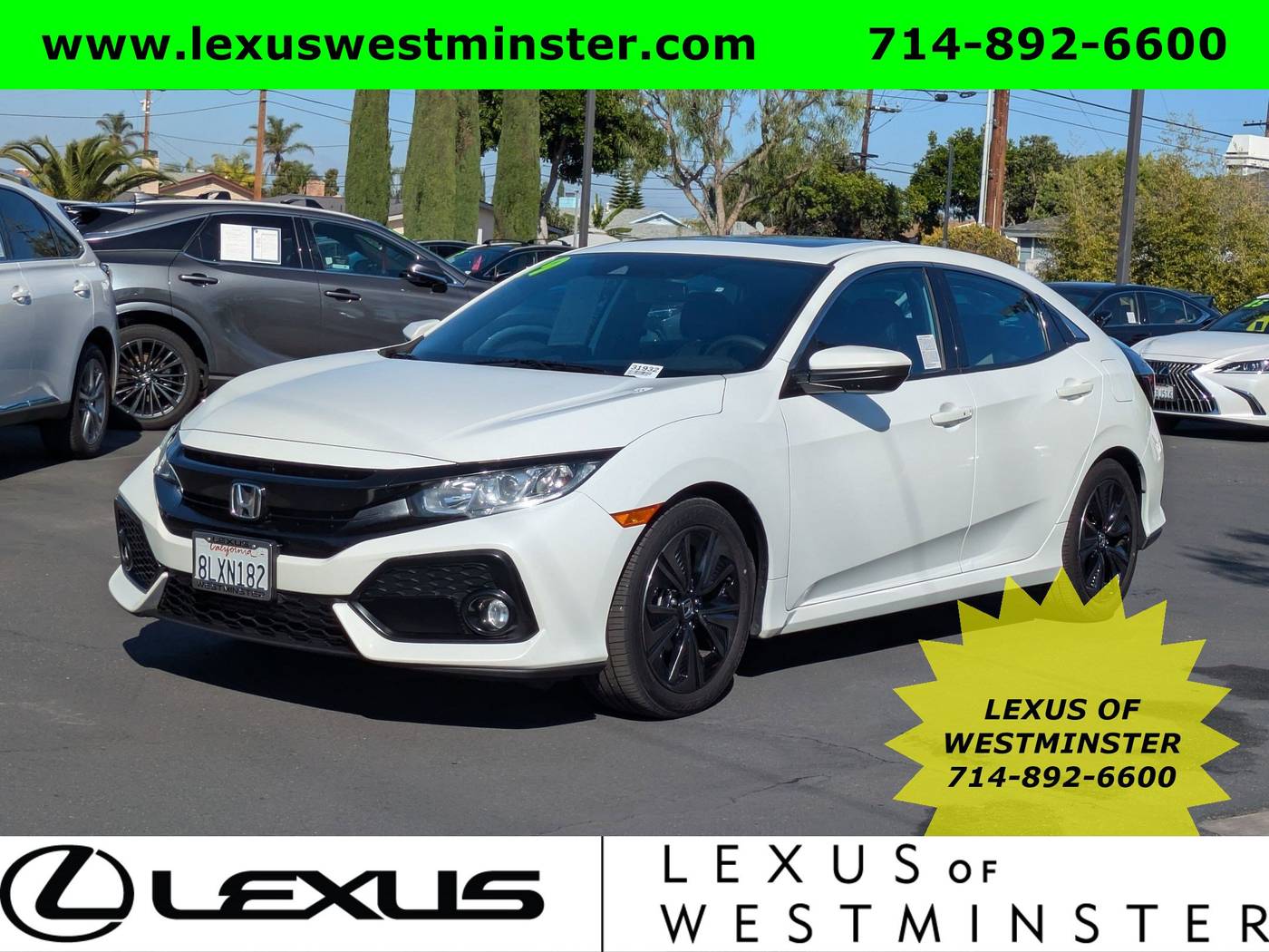 2019 Honda Civic EX-L Navi — Hatchback — 82,131 mi — Westminster, CA