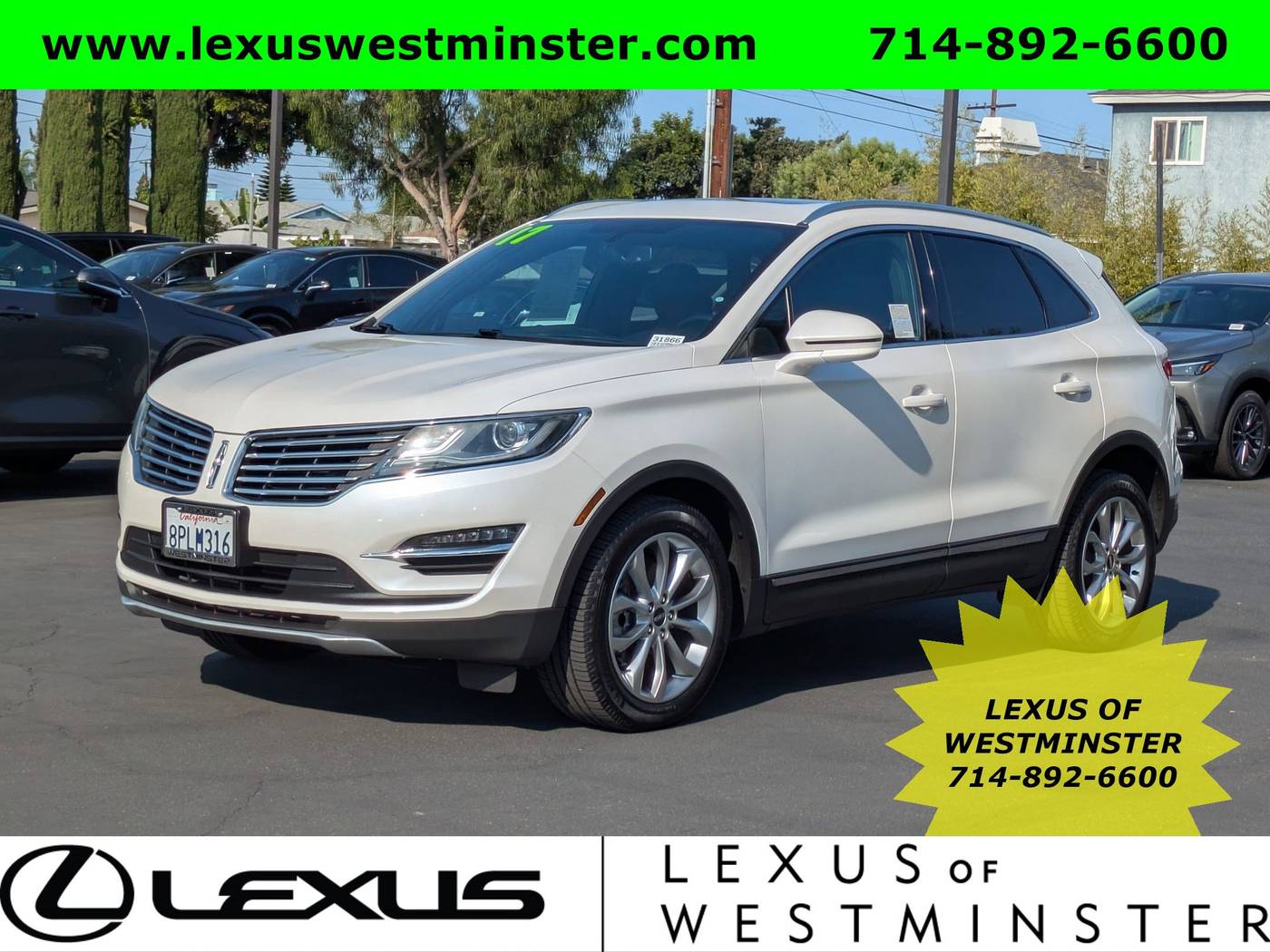 2017 Lincoln MKC Select — SUV — 80,587 mi — Westminster, CA