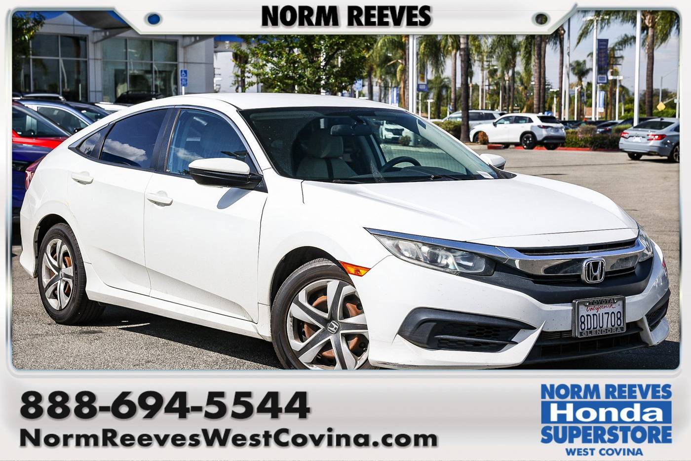 2016 Honda Civic LX — Sedan — 135,652 mi — West Covina, CA