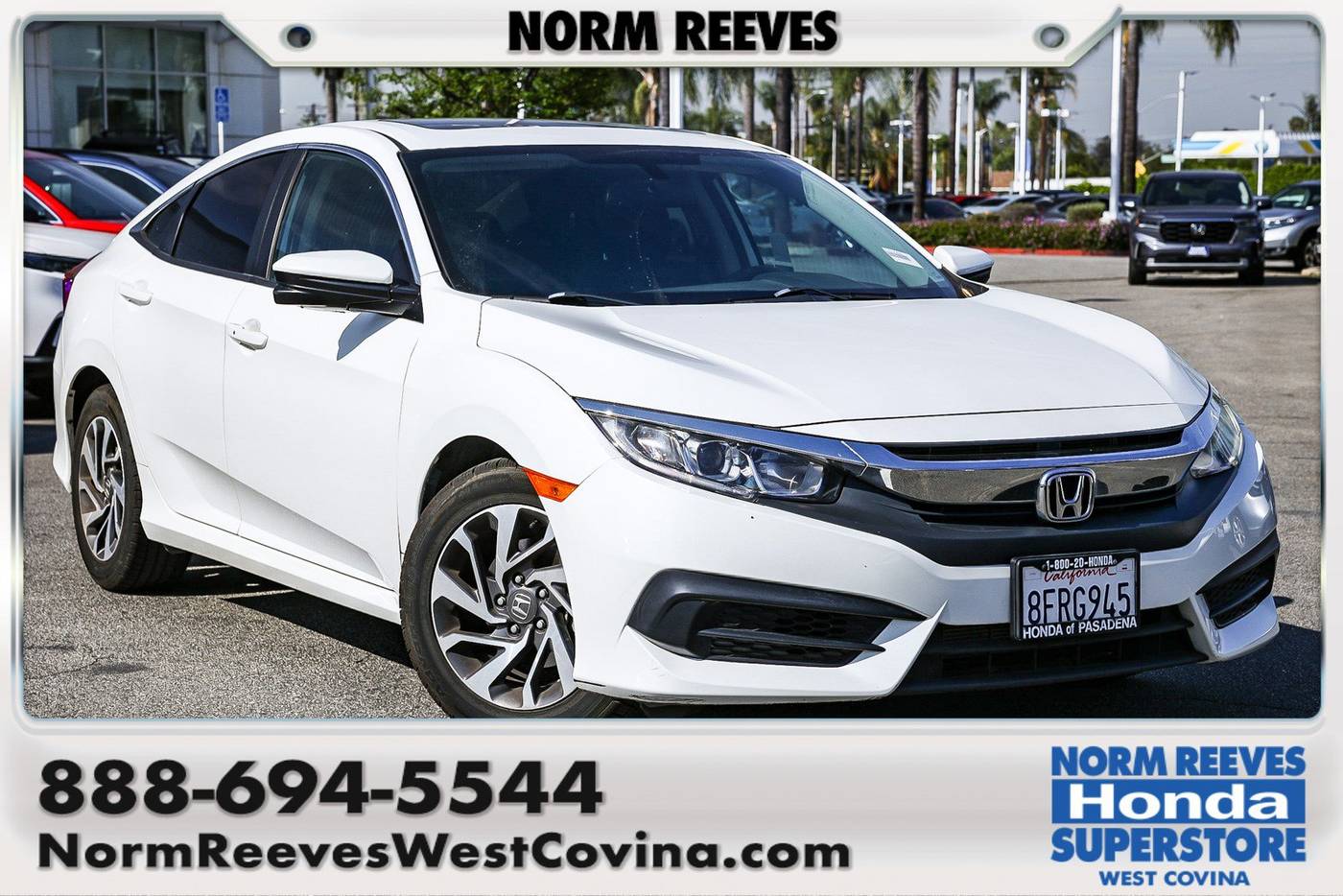 2018 Honda Civic EX — Sedan — 34,560 mi — West Covina, CA