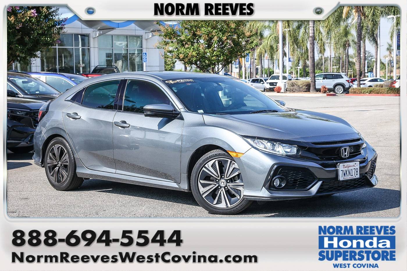 2017 Honda Civic EX — Hatchback — 65,707 mi — West Covina, CA