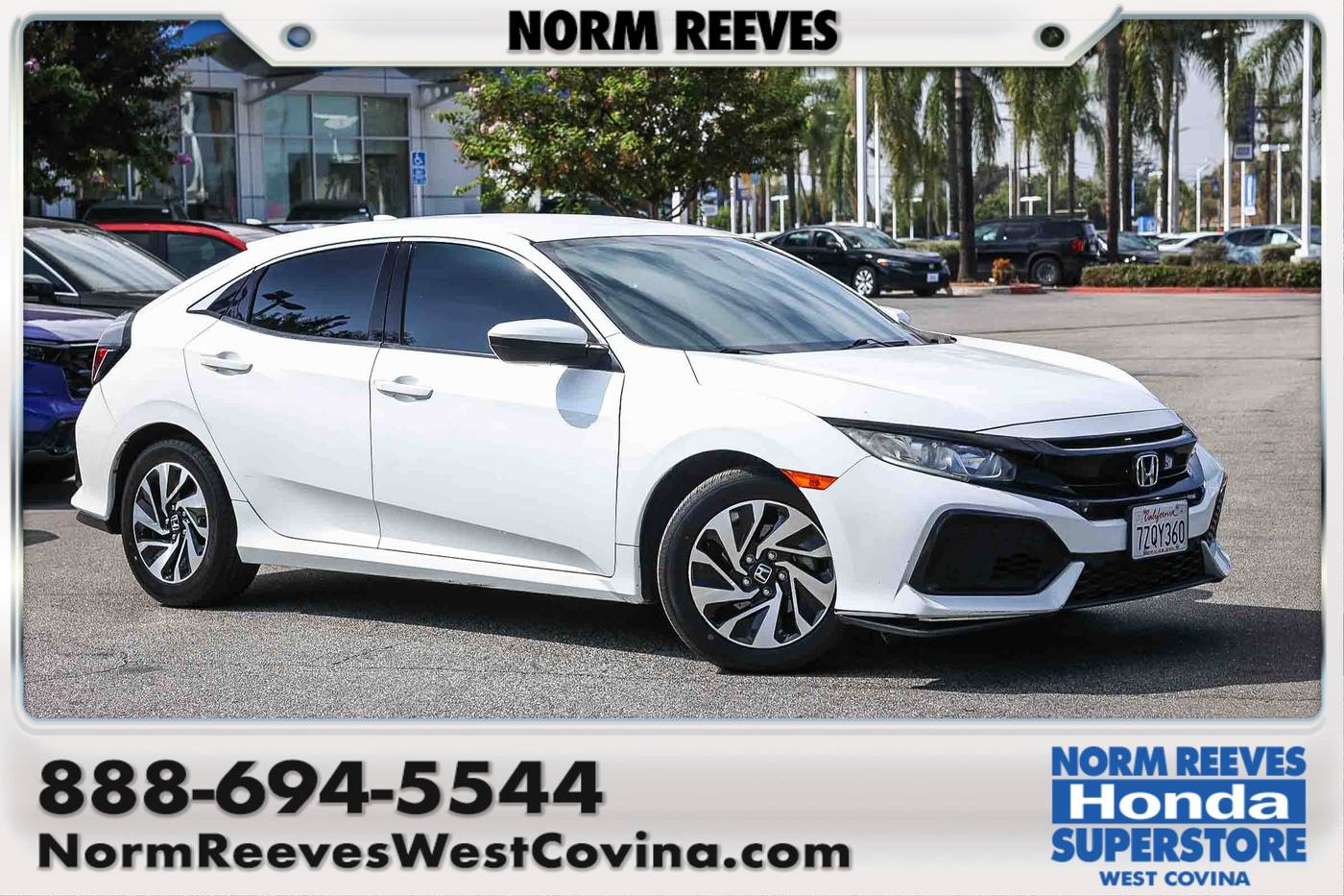 2017 Honda Civic LX — Hatchback — 95,456 mi — West Covina, CA