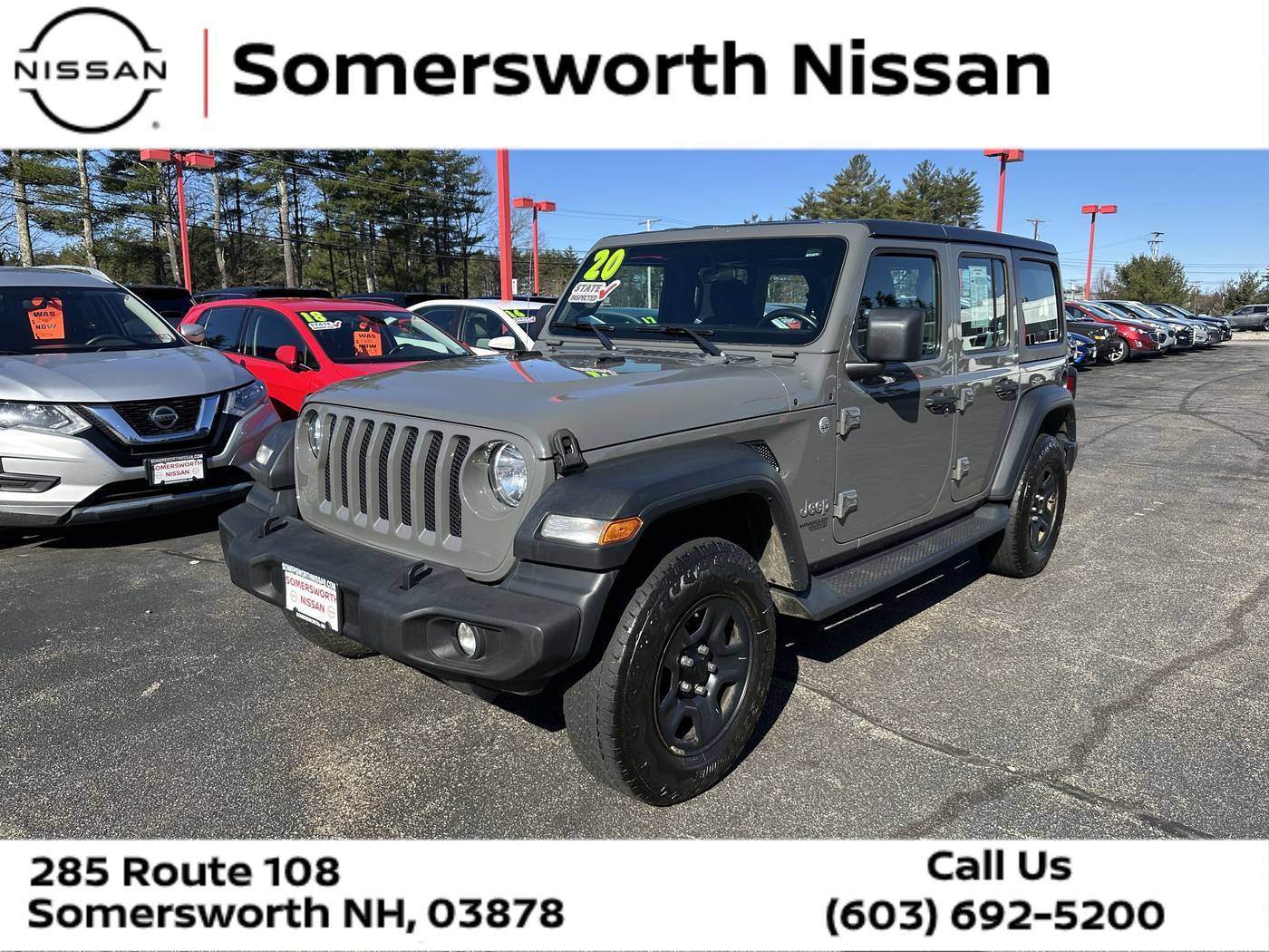 2020 Jeep Wrangler Sport — SUV — 60,809 mi — Somersworth, NH