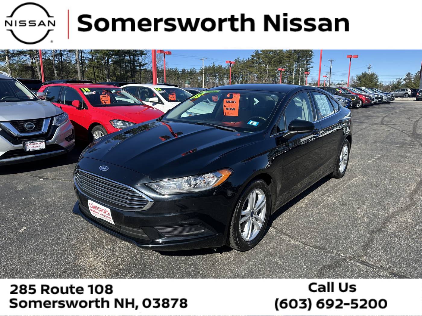 2018 Ford Fusion SE — Sedan — 59,264 mi — Somersworth, NH
