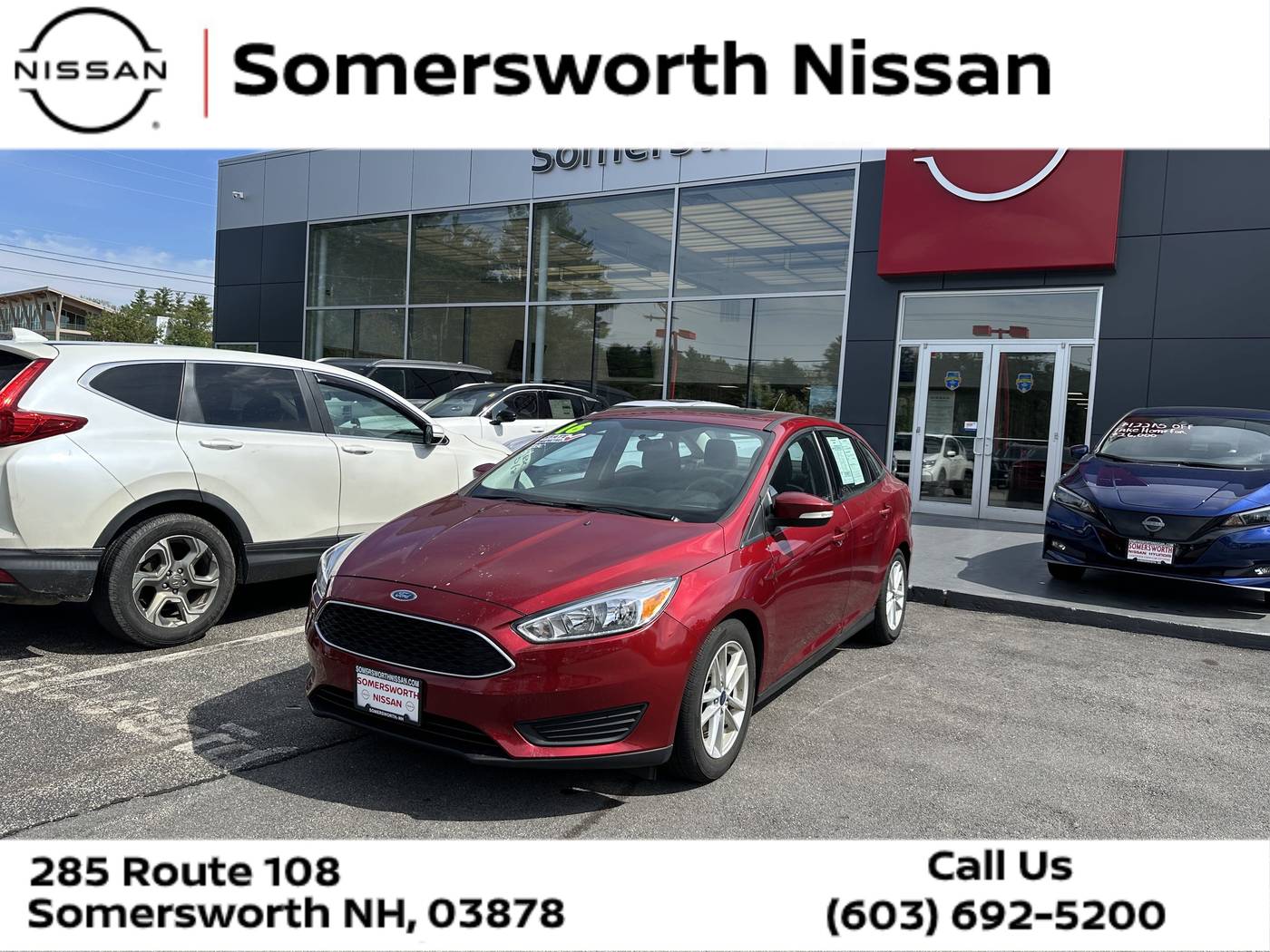 2016 Ford Focus SE — Sedan — 66,690 mi — Somersworth, NH