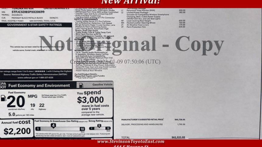 2023 Toyota Tundra Hybrid Limited — Pickup Truck — 22,936 mi — Aurora, CO