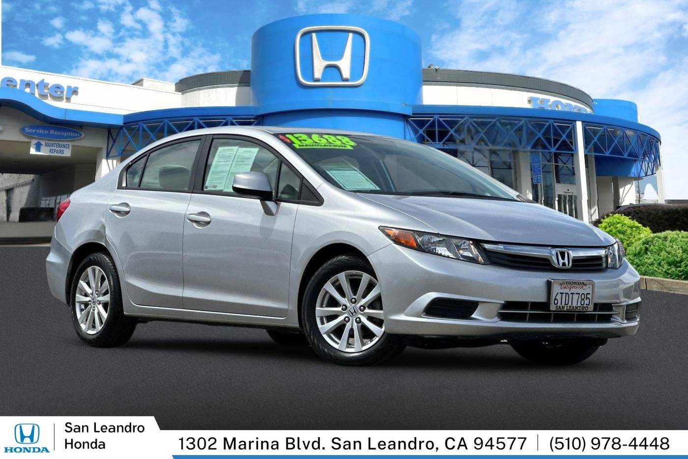 2012 Honda Civic EX — Sedan — 71,250 mi — San Leandro, CA