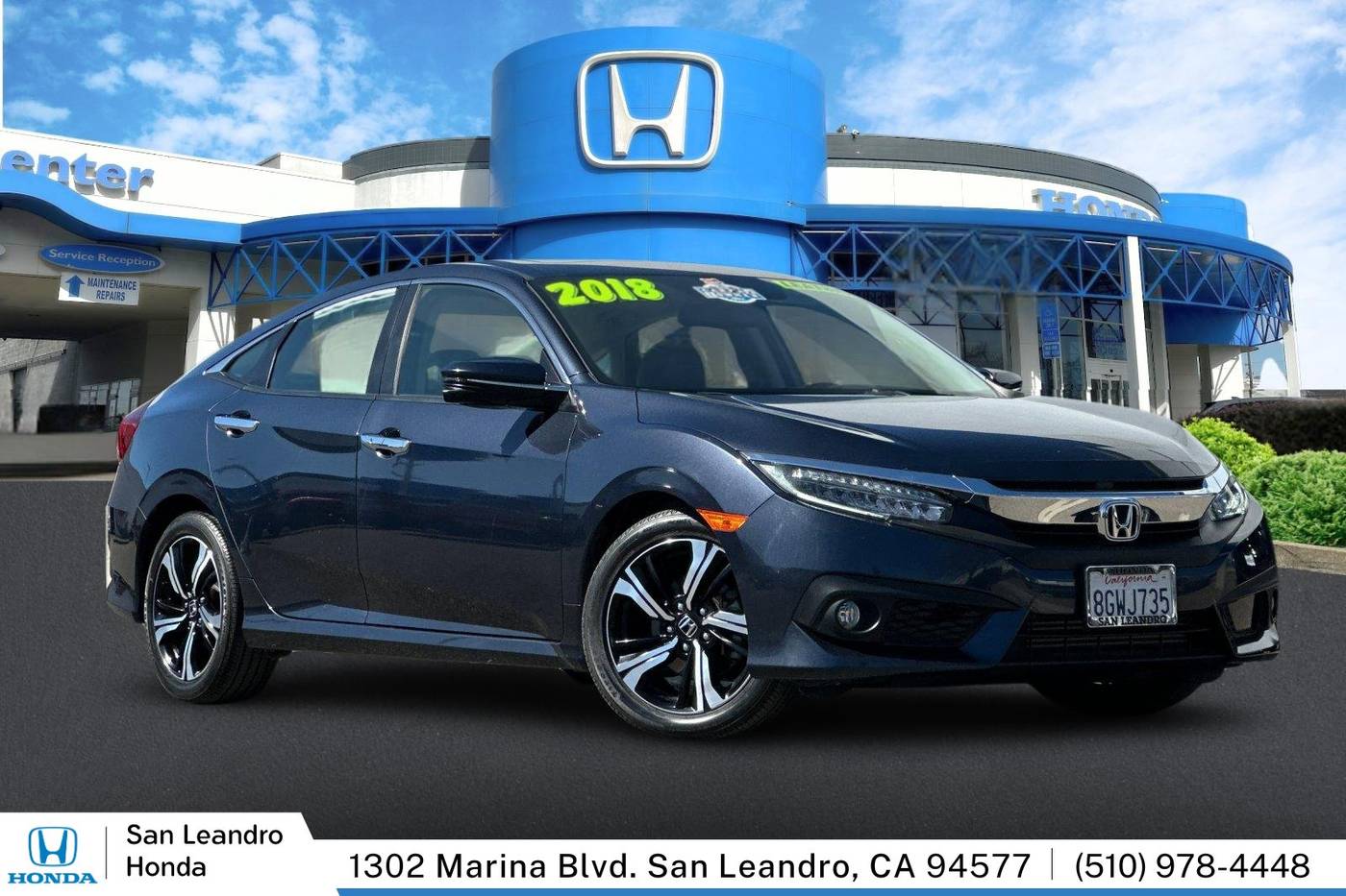 2018 Honda Civic Touring — Sedan — 13,370 mi — San Leandro, CA