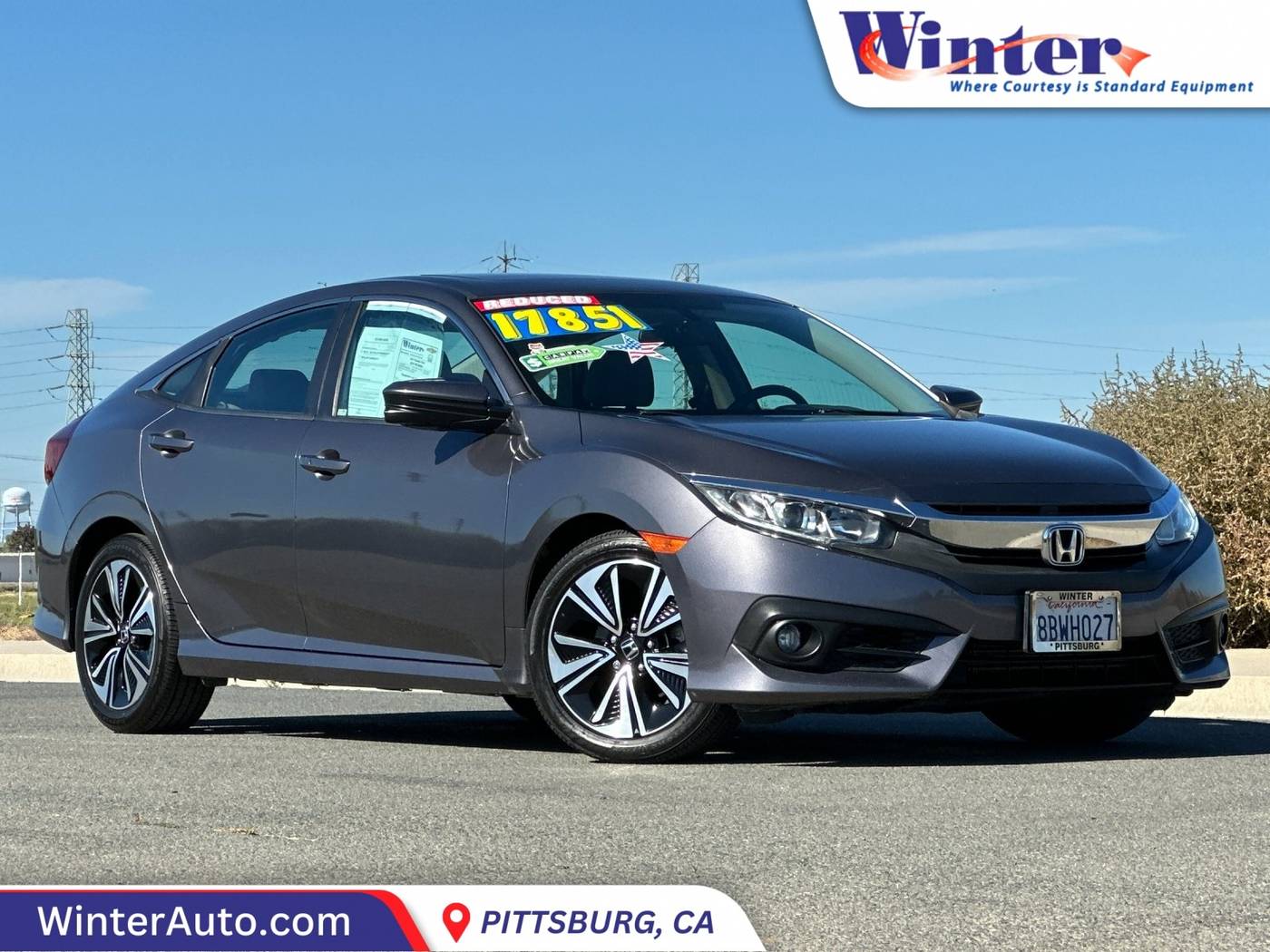 2017 Honda Civic EX-T — Sedan — 80,504 mi — Pittsburg, CA