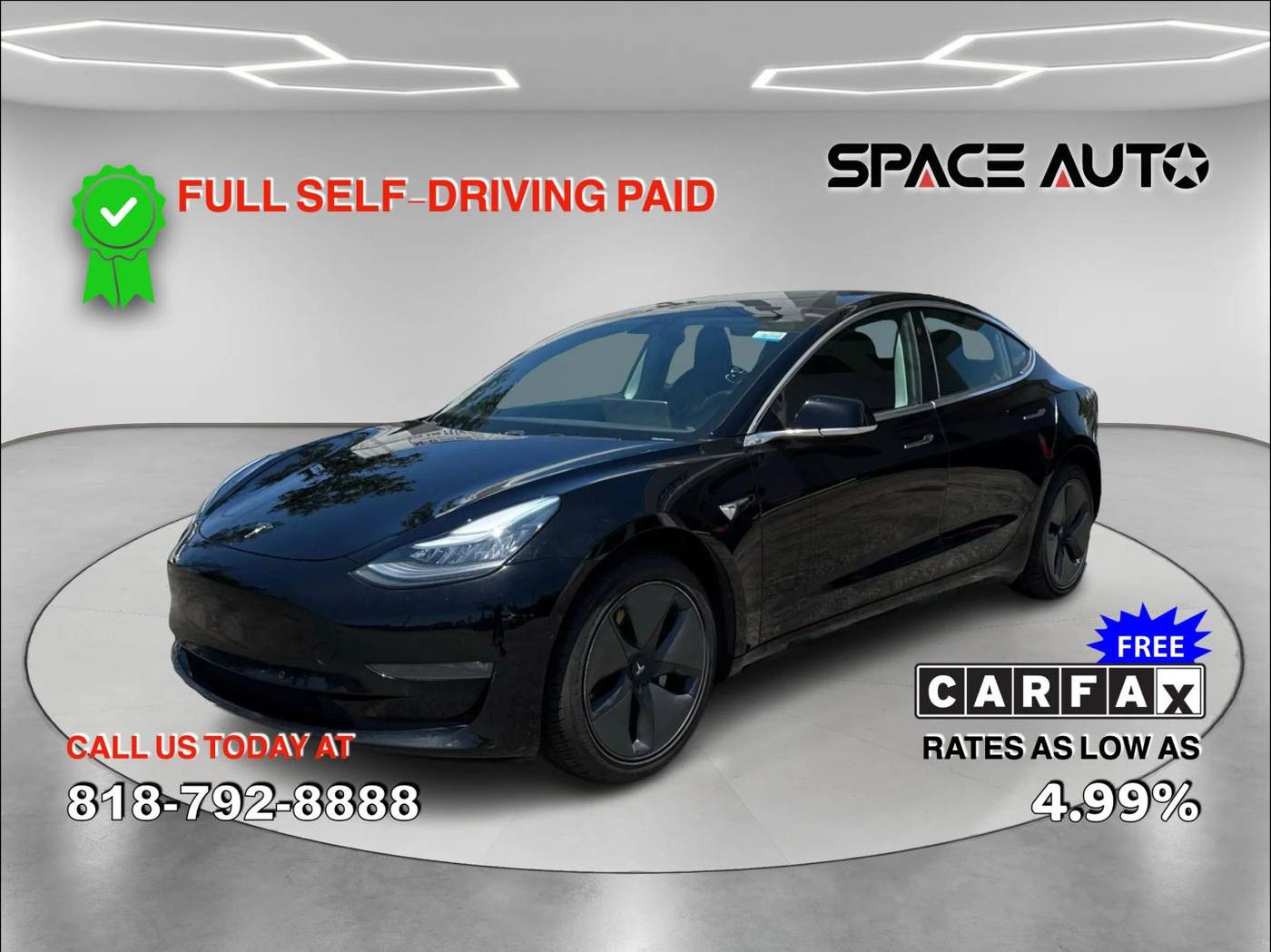 2019 Tesla Model 3 Standard Range Plus — Sedan — 75,158 mi — Azusa, CA