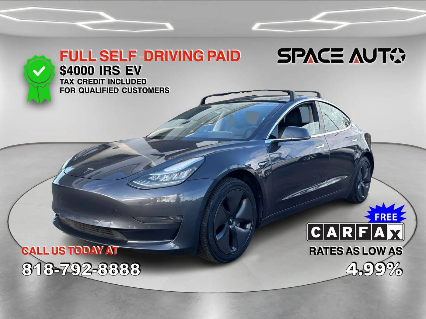 2019 Tesla Model 3 Long Range — Sedan — 94,713 mi — Azusa, CA