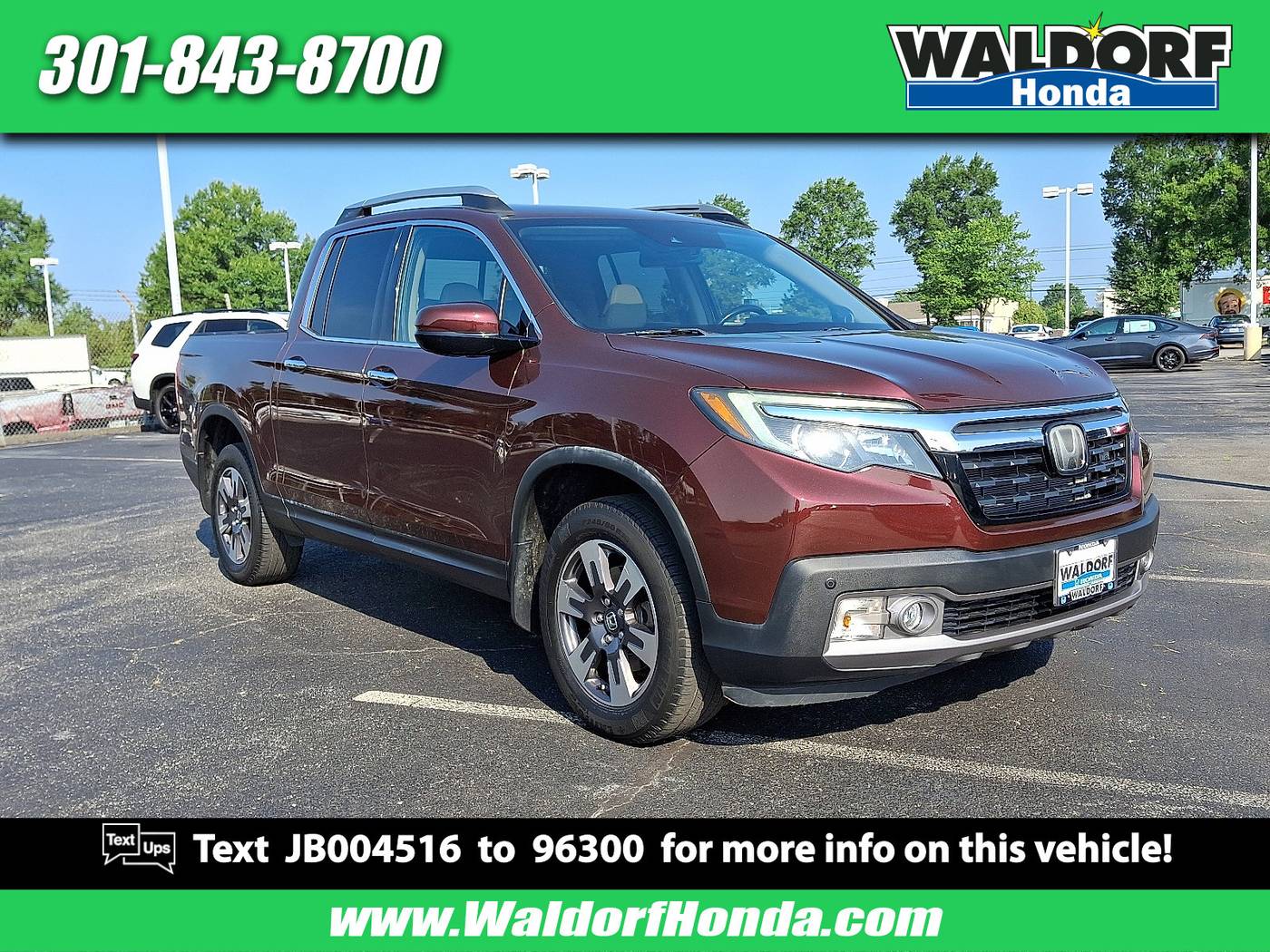 2018 Honda Ridgeline RTL-E — Pickup Truck — 111,233 mi — Waldorf, MD