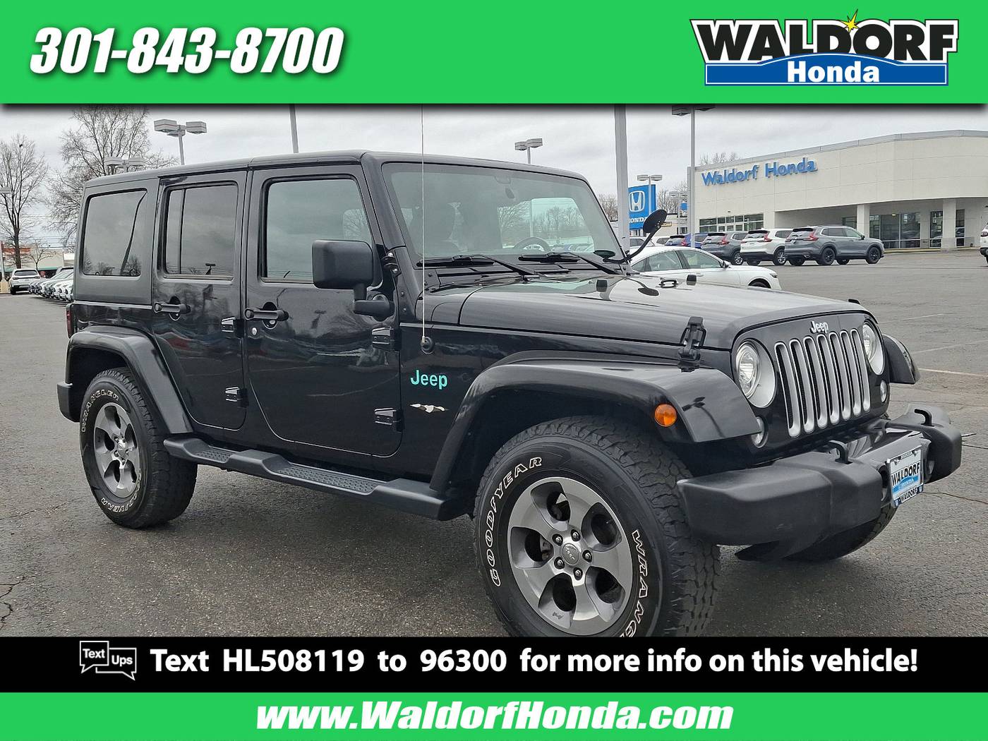 2017 Jeep Wrangler Sahara — SUV — 89,451 mi — Waldorf, MD