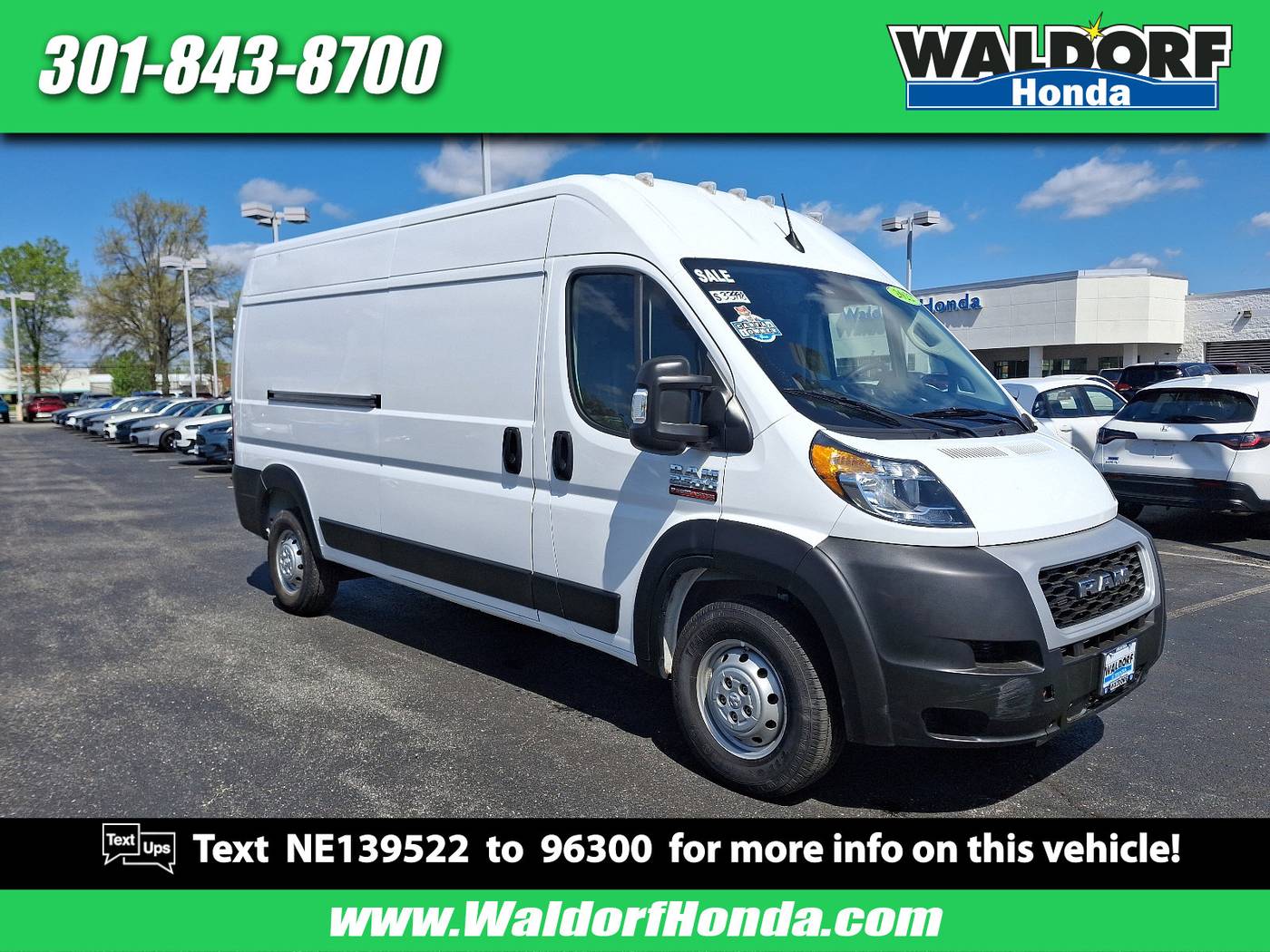 2022 Ram ProMaster Cargo Van 2500 — Cargo Van — 16,273 mi — Waldorf, MD