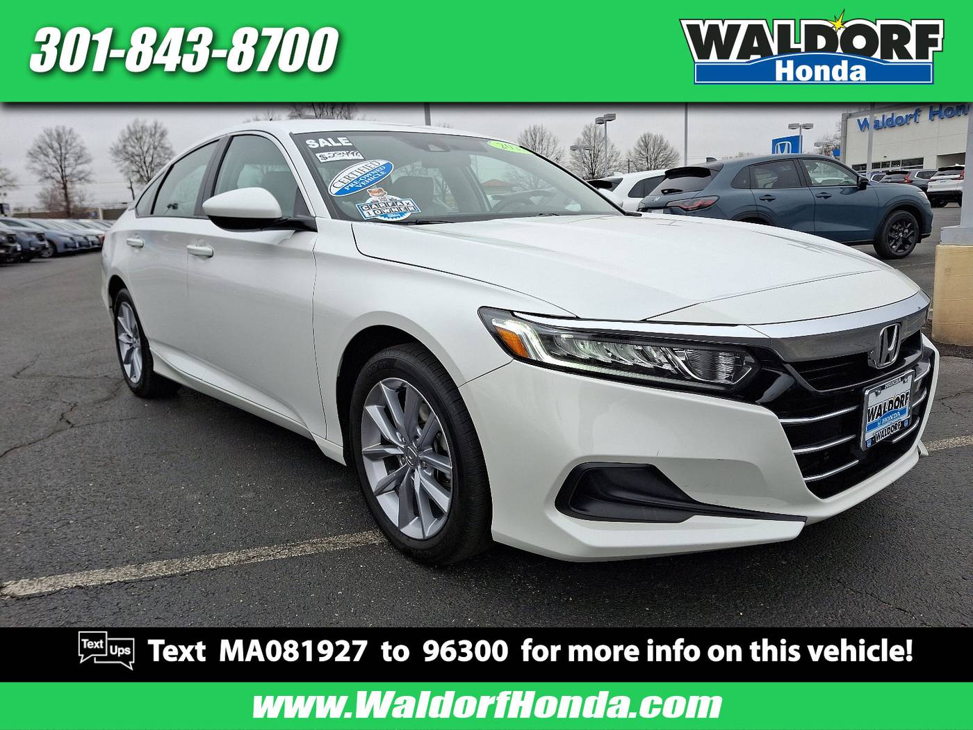 2021 Honda Accord LX — Sedan — 37,318 mi — Waldorf, MD