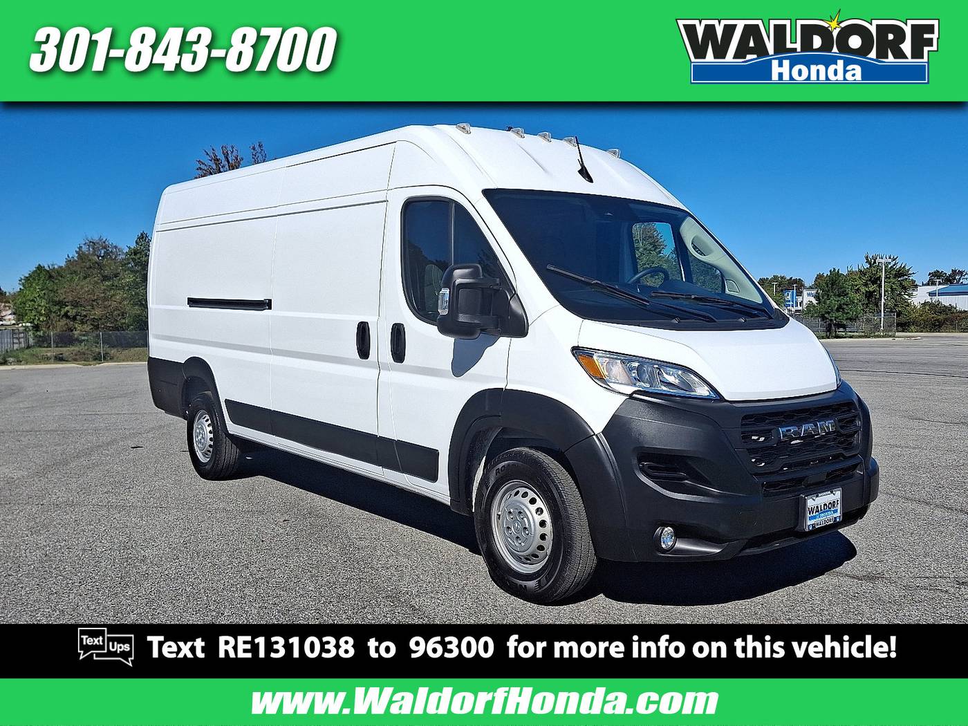 2024 Ram ProMaster Cargo Van Tradesman 3500 — Cargo Van — 3,602 mi — Waldorf, MD